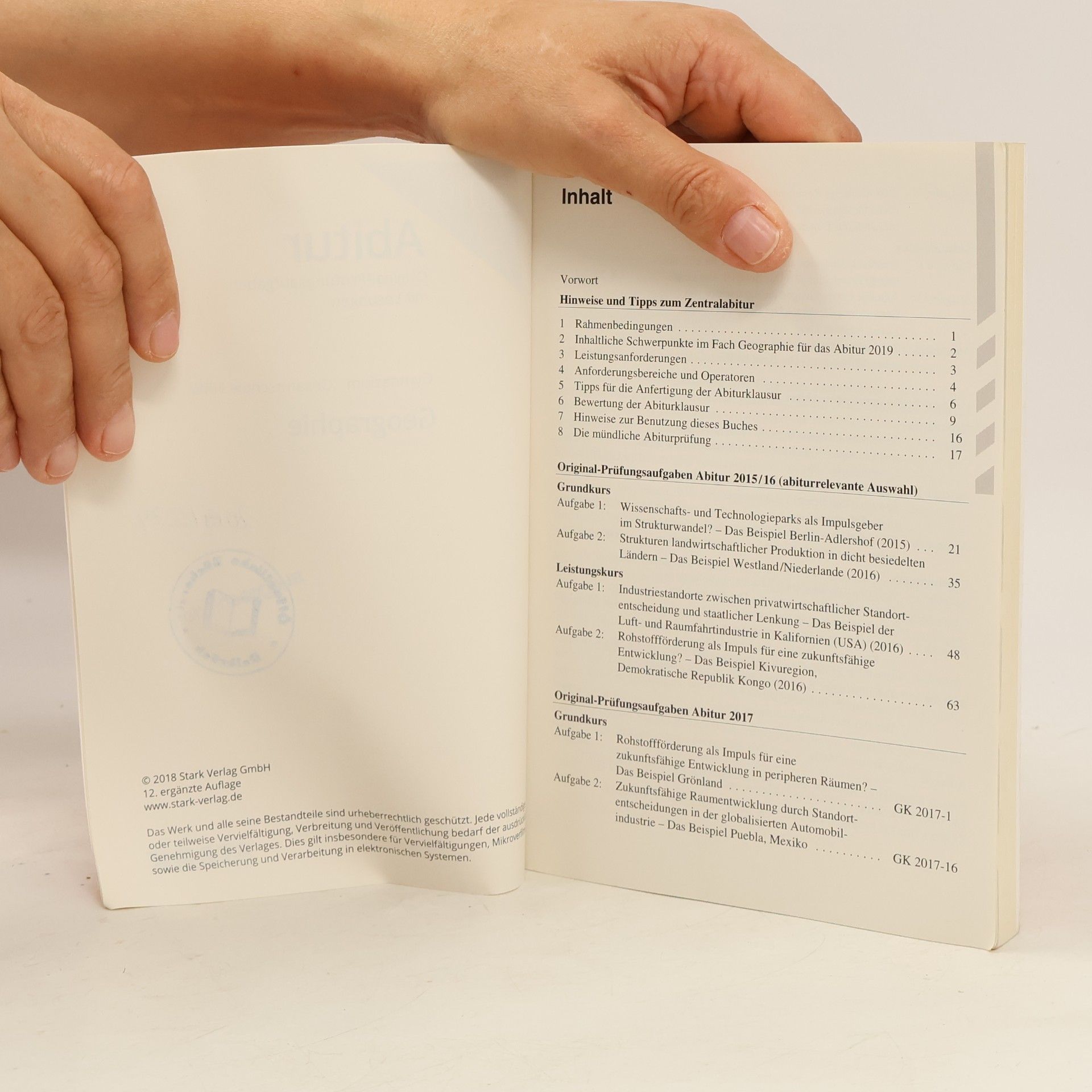 Stark Abitur 2019 - Nordrhein-Westfalen - Geographie GK/LK
