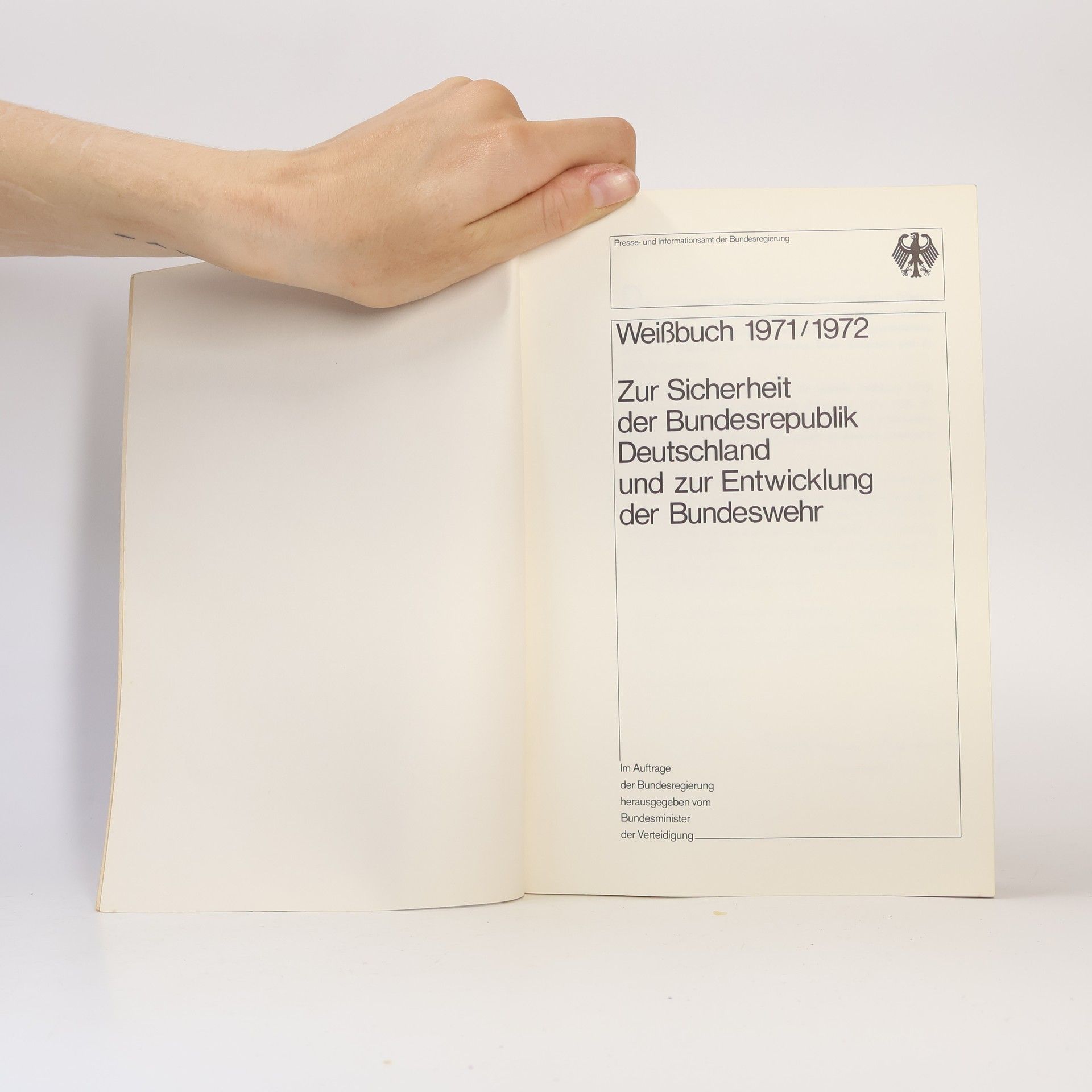 Auteurscollectief Weißbuch 1971/1972. Zur Sicherheit der Bundesrepublik Deutschland und zur Lage der Bundeswehr
