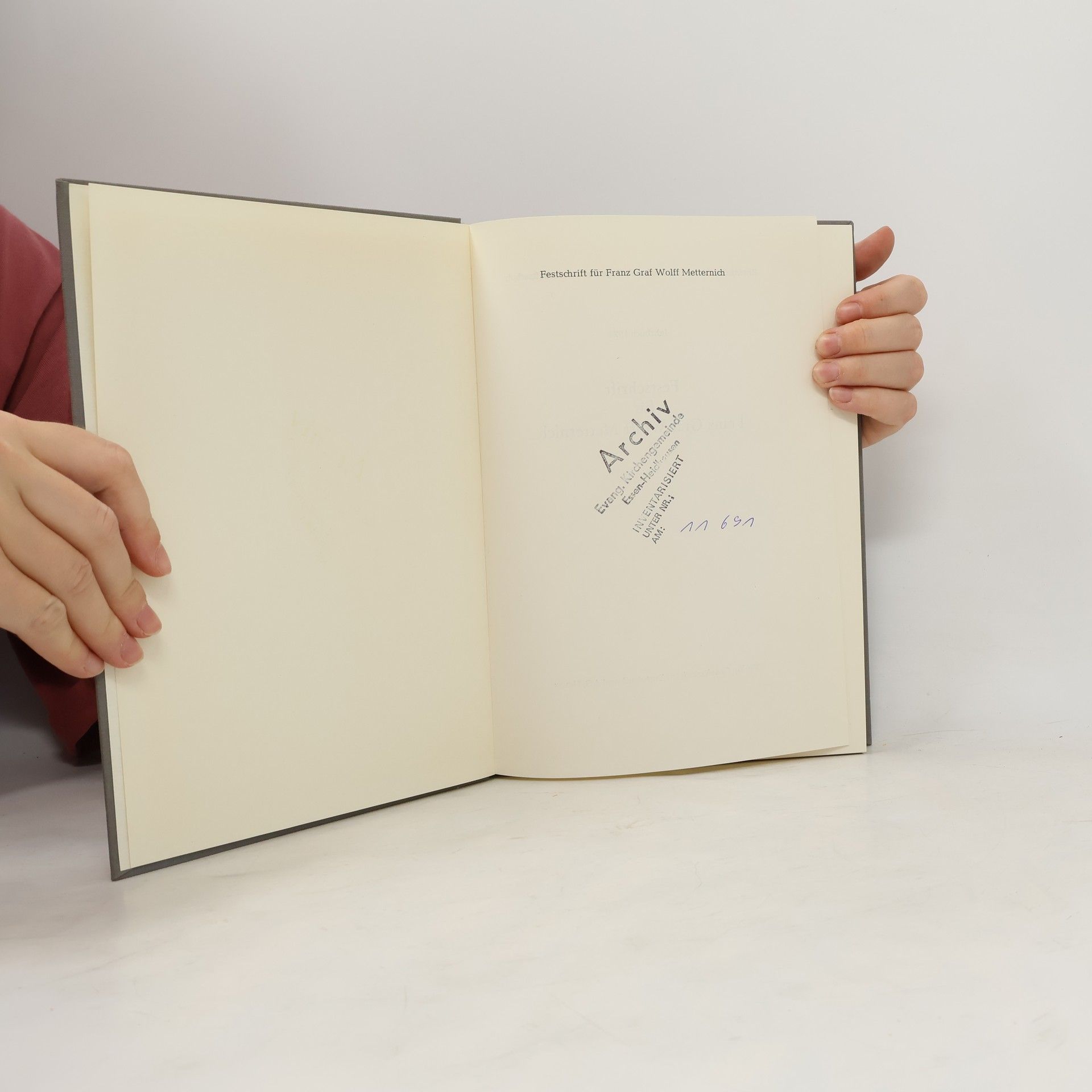 Autorenkollektiv Festschrift für Franz Graf Wolff Metternich