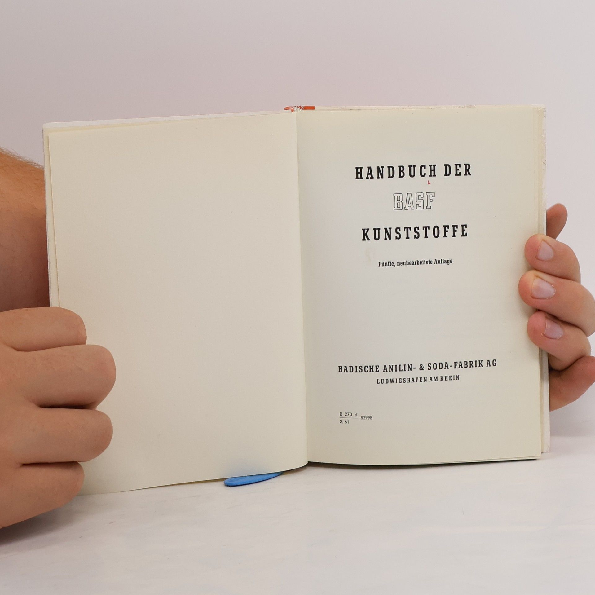 Various authors Handbuch der BASF Kunststoffe