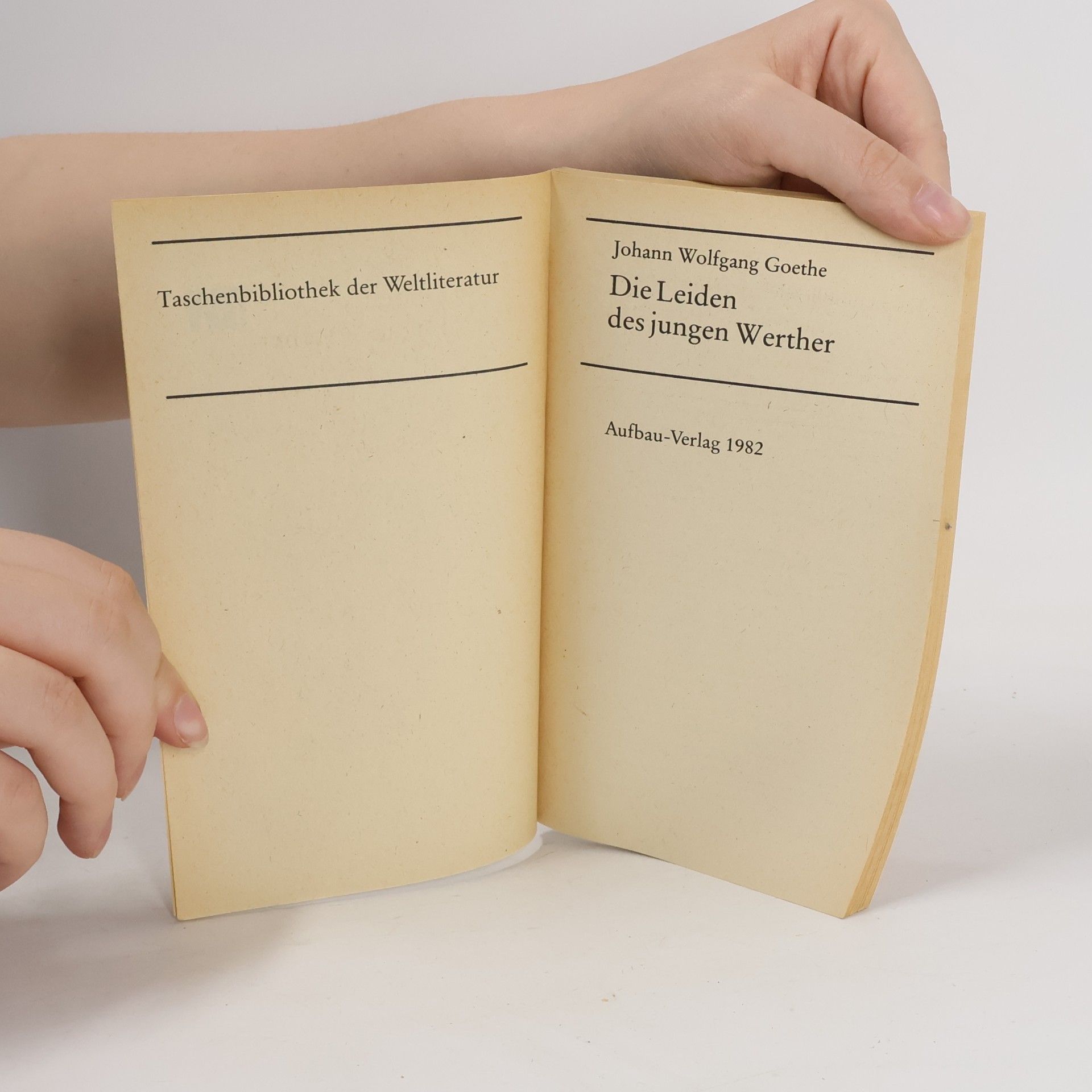 Johann Wolfgang von Goethe Die Leiden des jungen Werthers