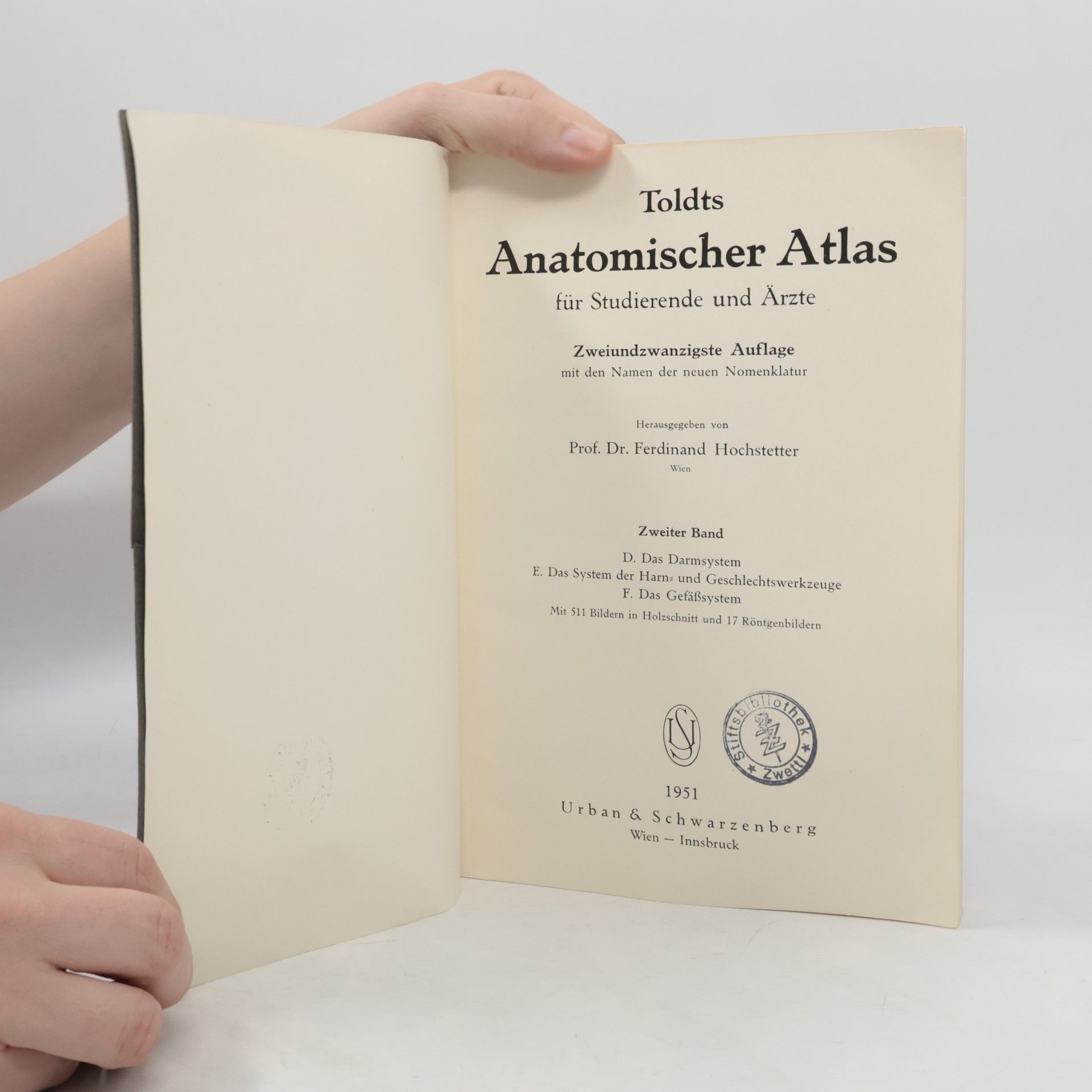 Toldt Hochstetter Toldts Anatomischer Atlas 2