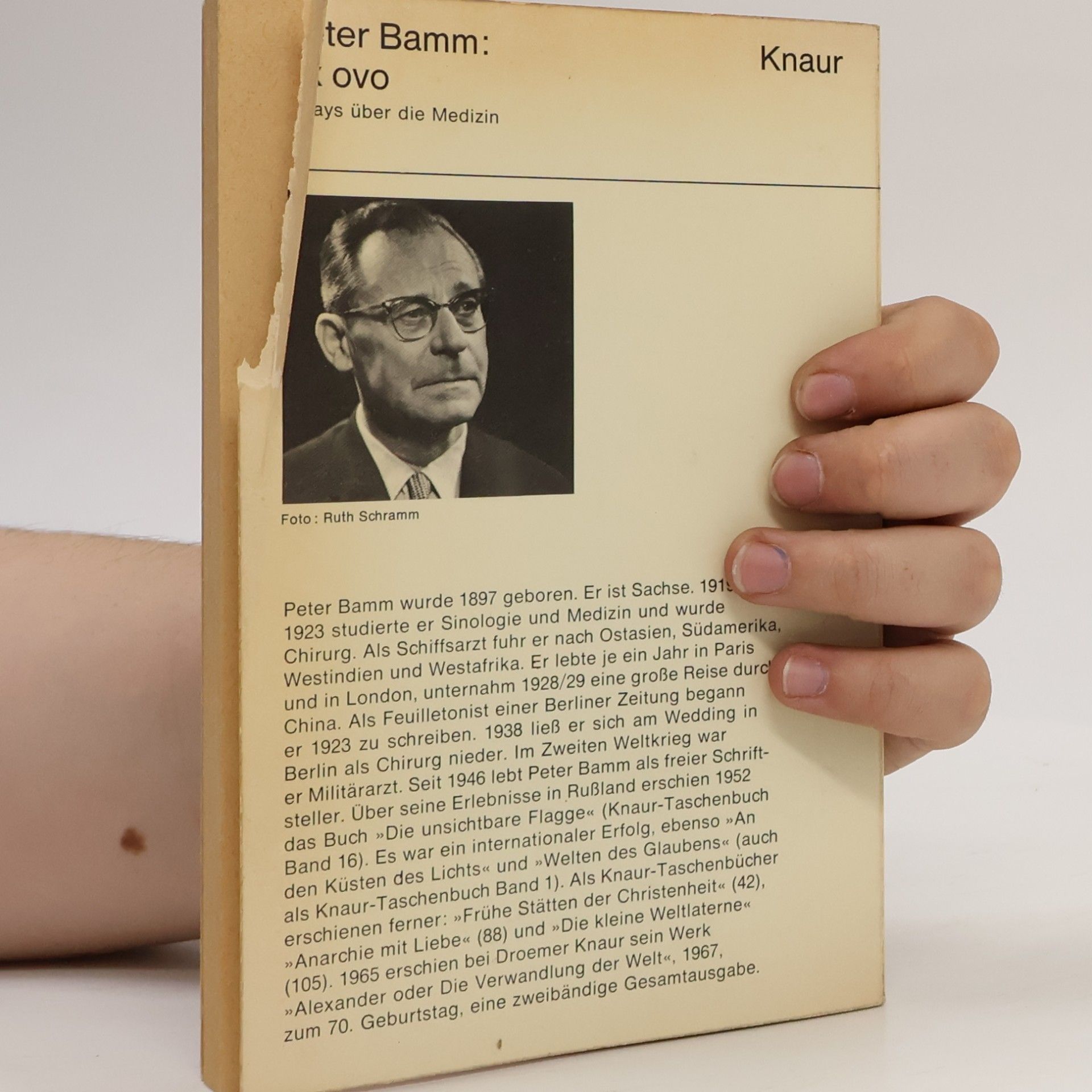 Peter Bamm Ex ovo. Essays über die Medizin