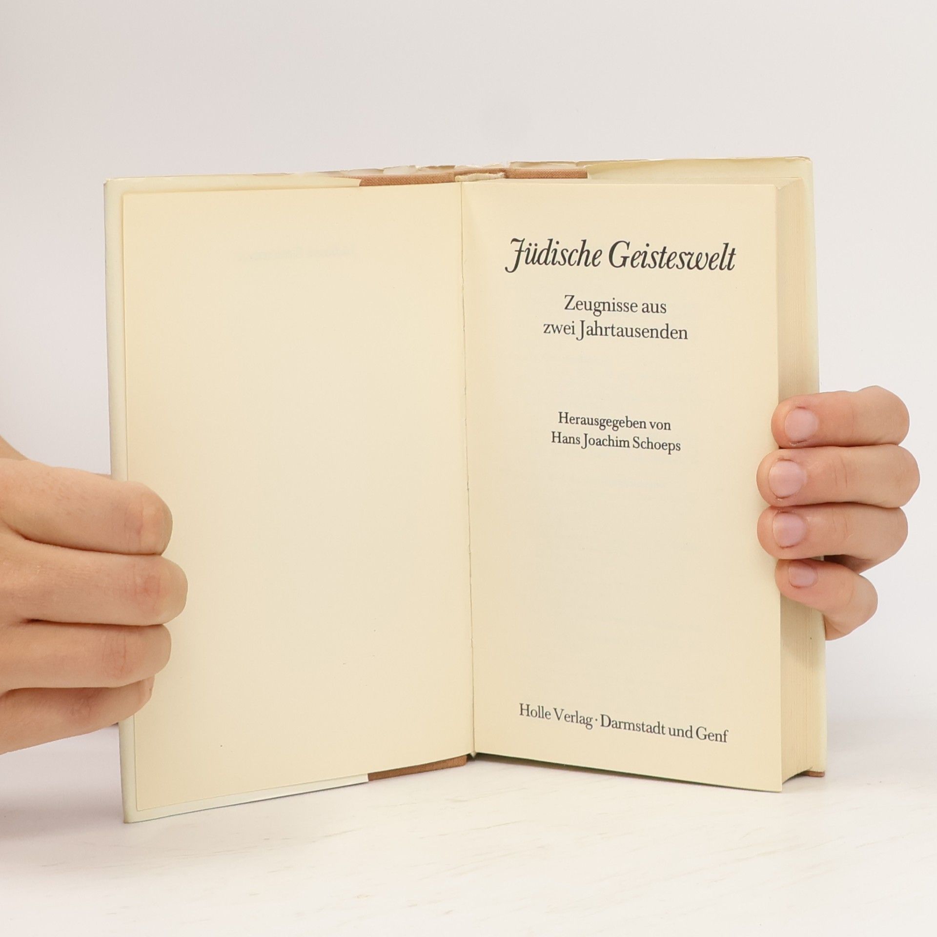 Hans-Joachim Schoeps Jüdische Geisteswelt