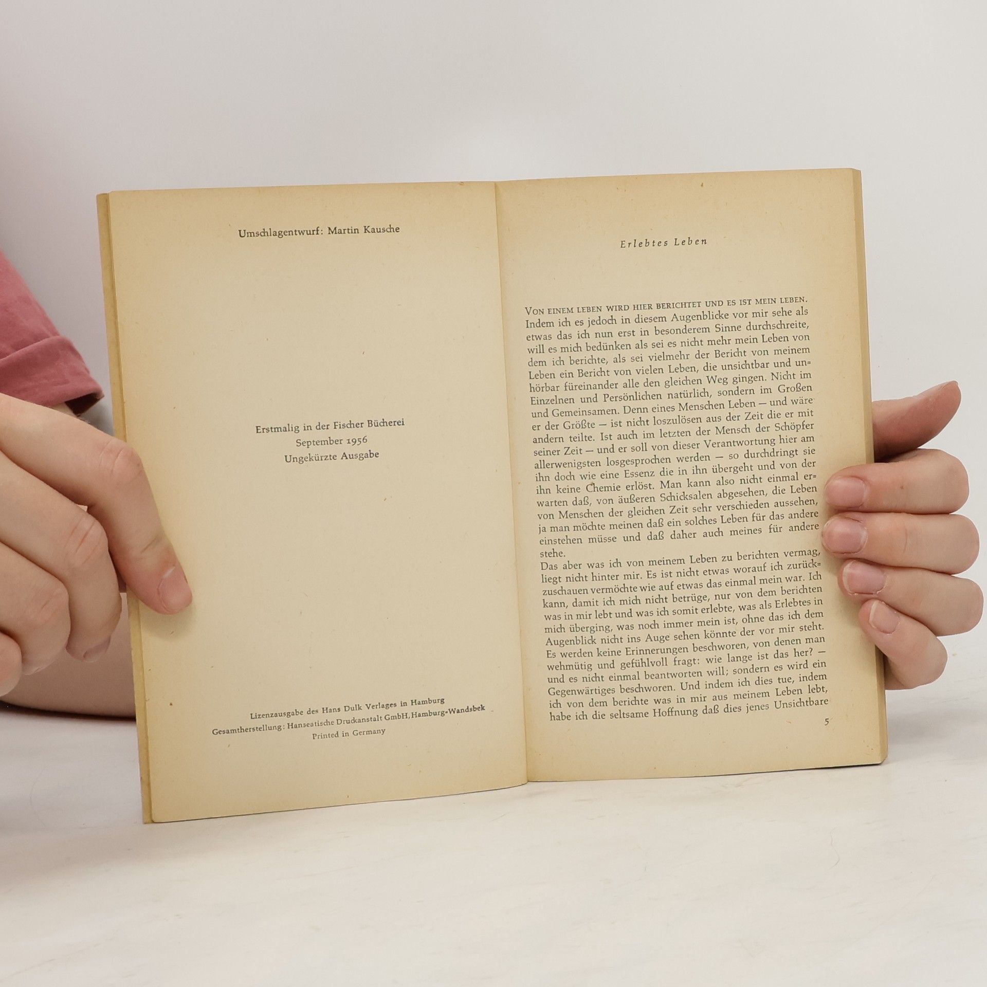 Rudolf Georg Binding Erlebtes Leben