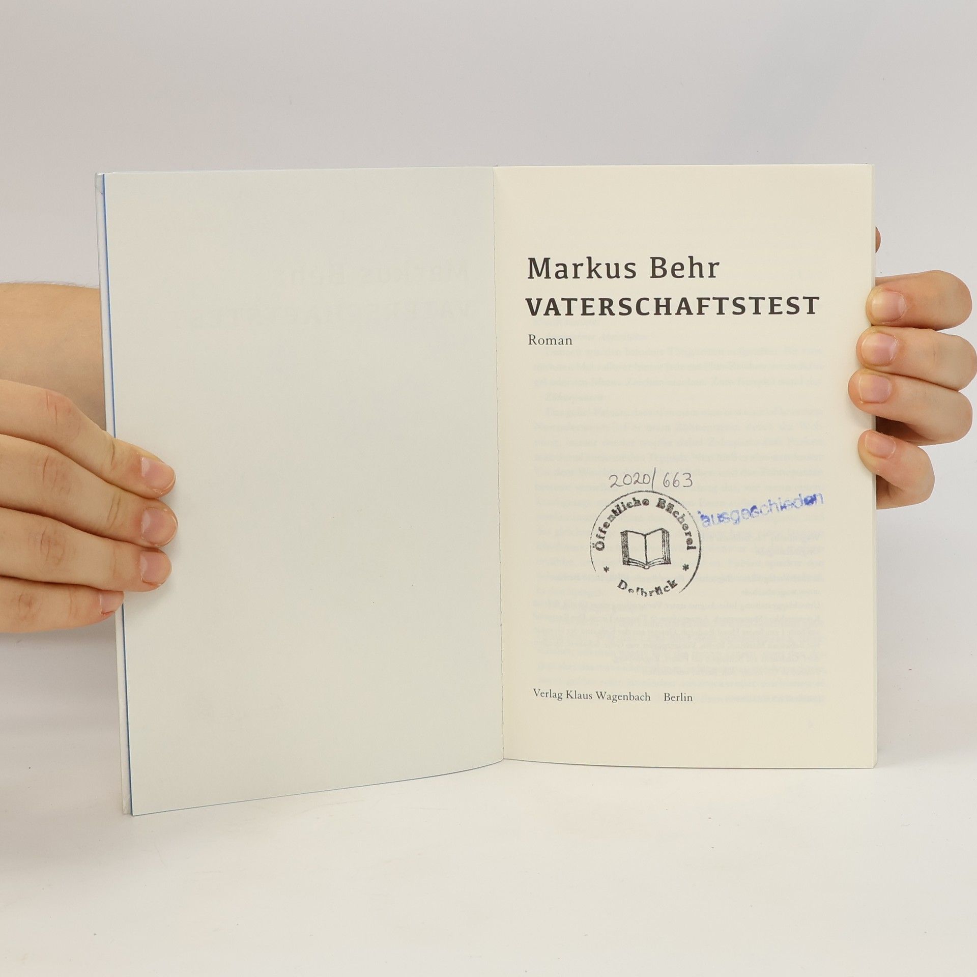 Markus Behr Vaterschaftstest