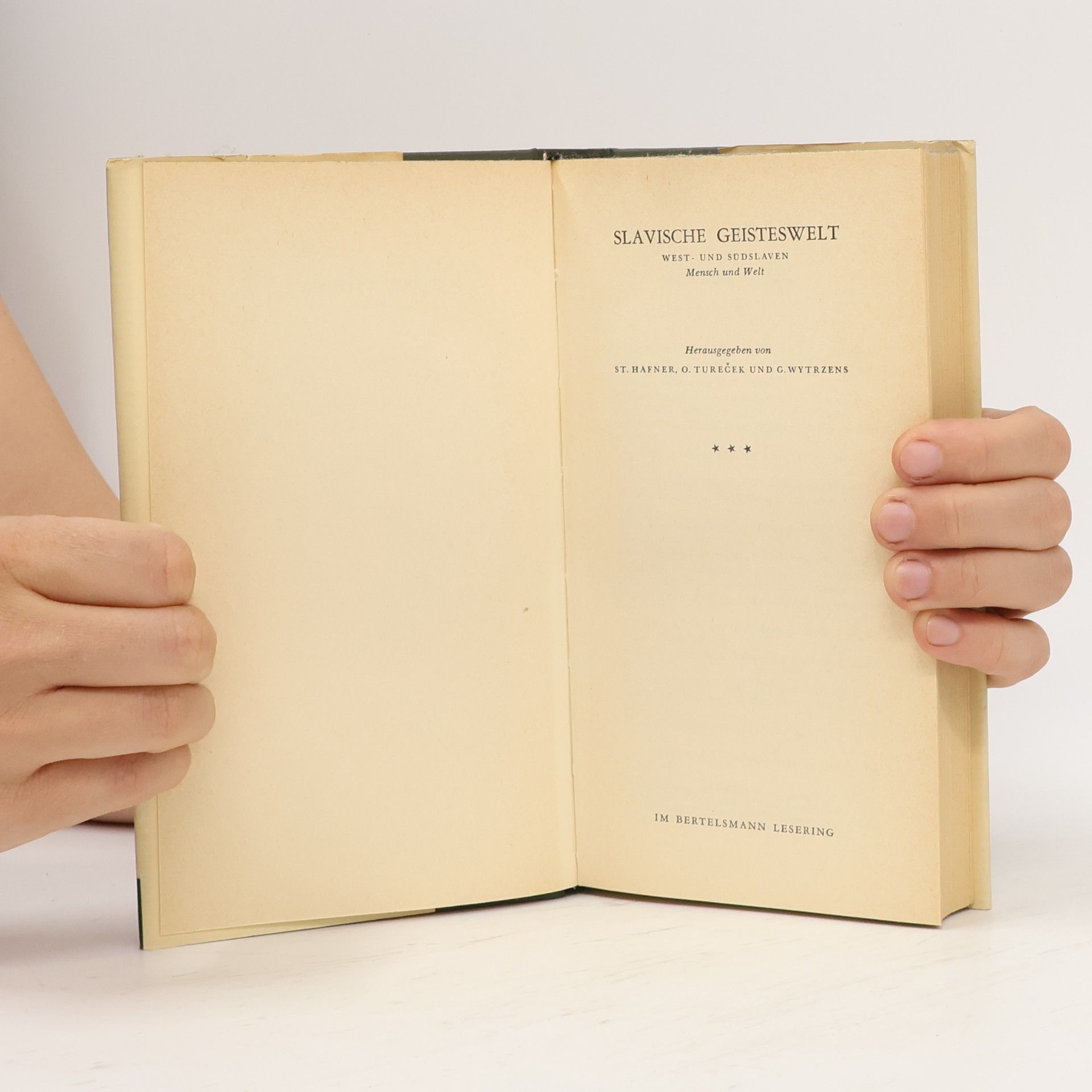 St. Hafner Slavische Geisteswelt III. West- und Südslaven