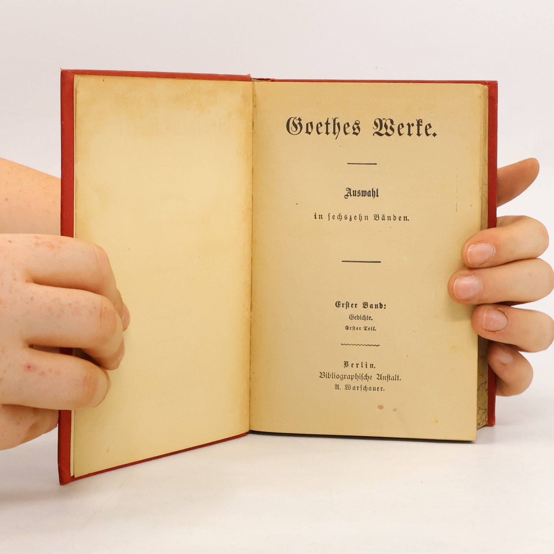 Johann Wolfgang von Goethe Goethes Werke 1-4