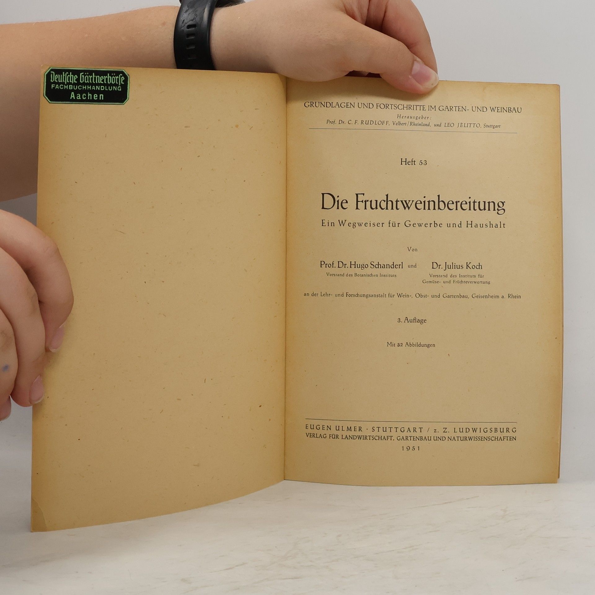 Hugo Schanderl Die Fruchtweinbereitung