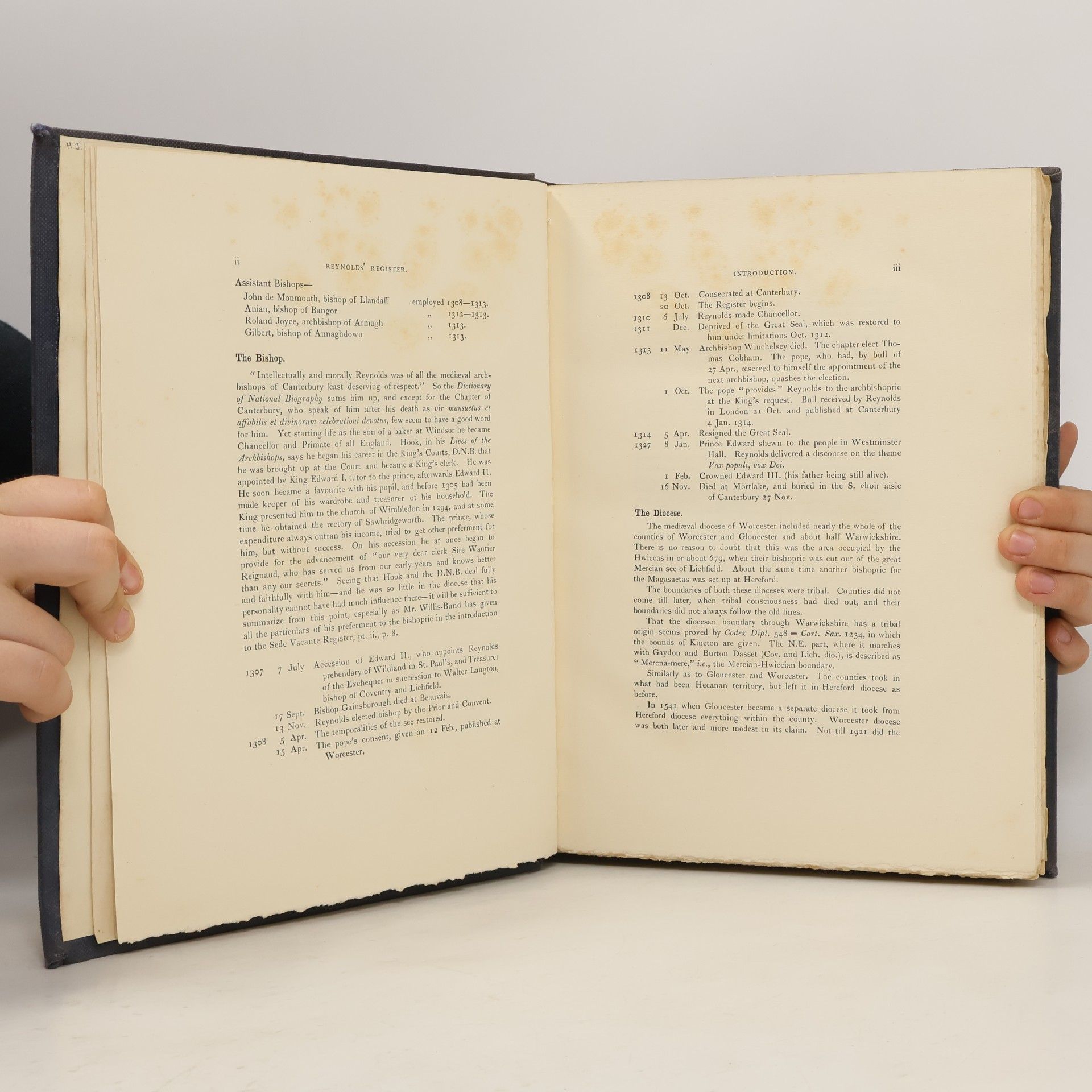 Rowland Alwyn Wilson The Register of Walter Reynolds, Bishop of Worcester, 1308–1313
