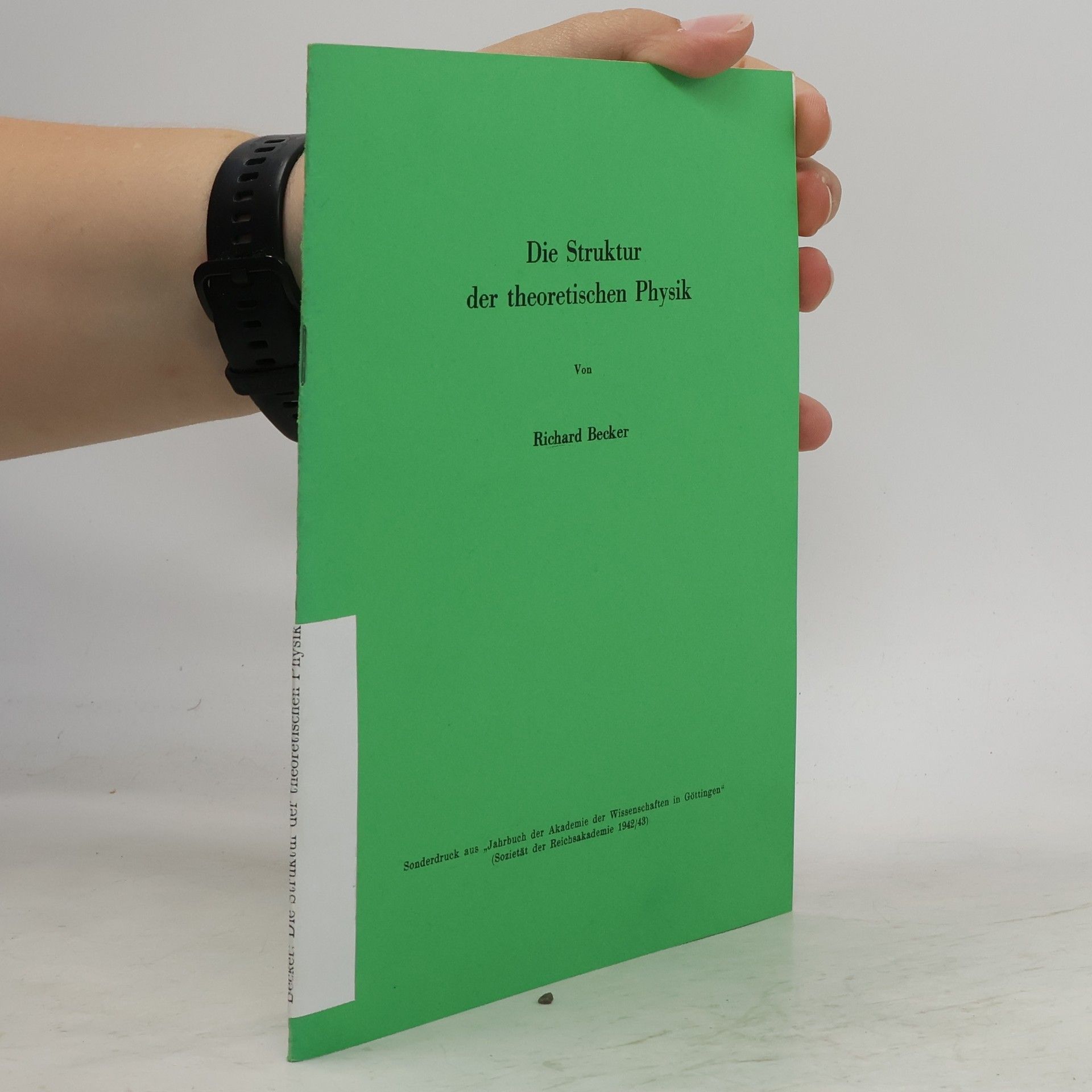 Richard Becker Die struktur der theoretischen Physik