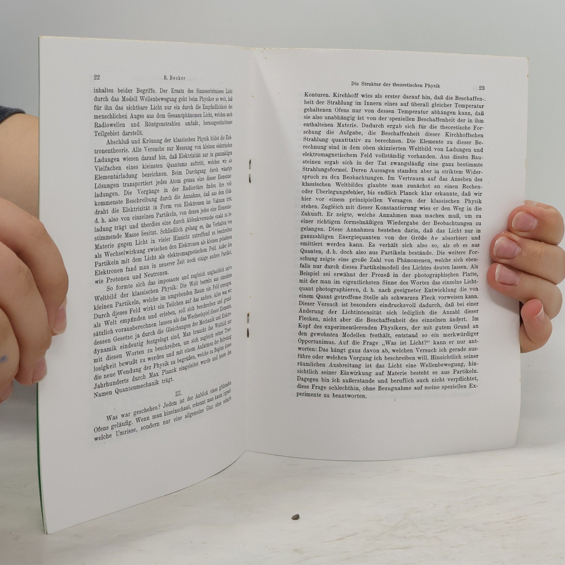 Richard Becker Die struktur der theoretischen Physik