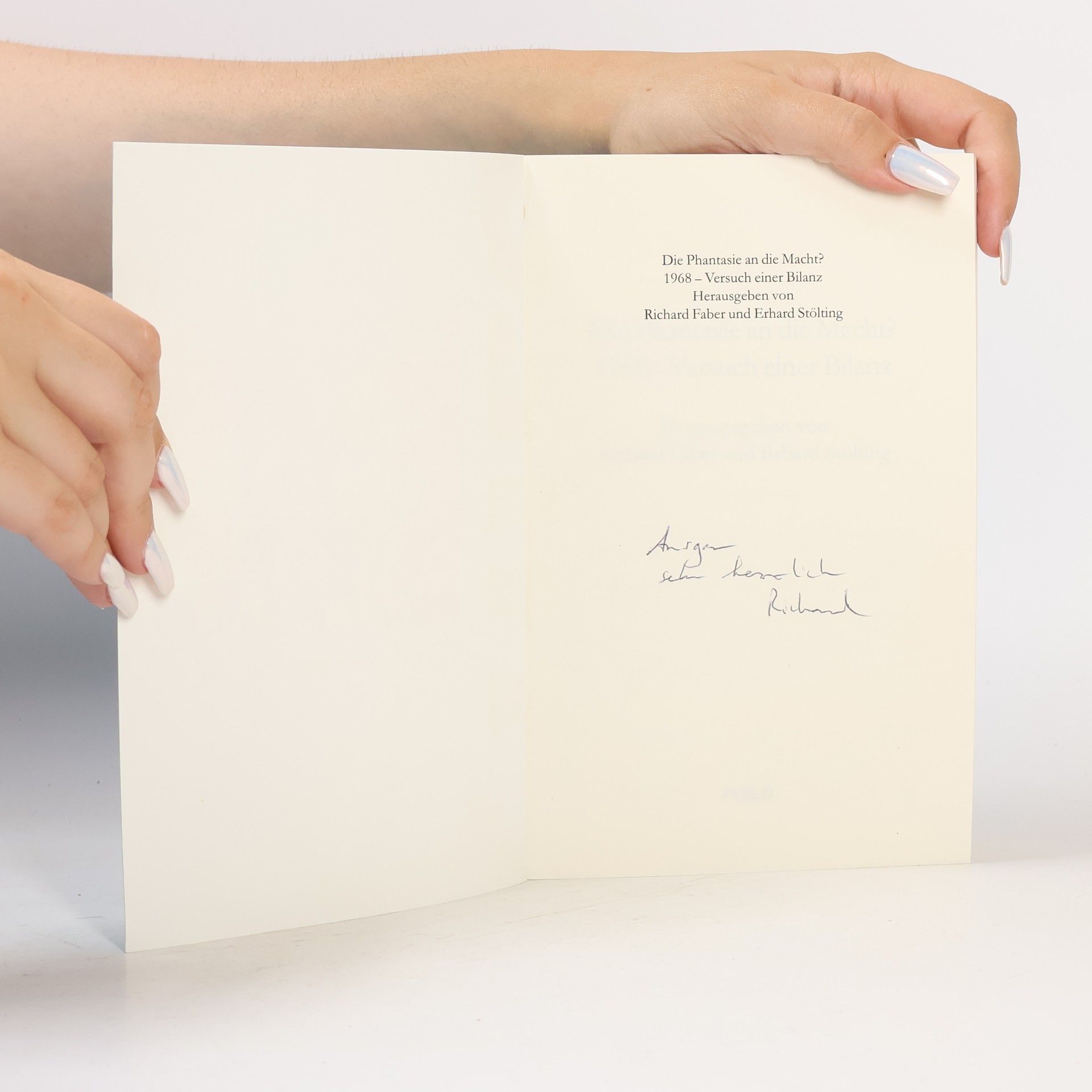 Richard Faber Die Phantasie an die Macht?