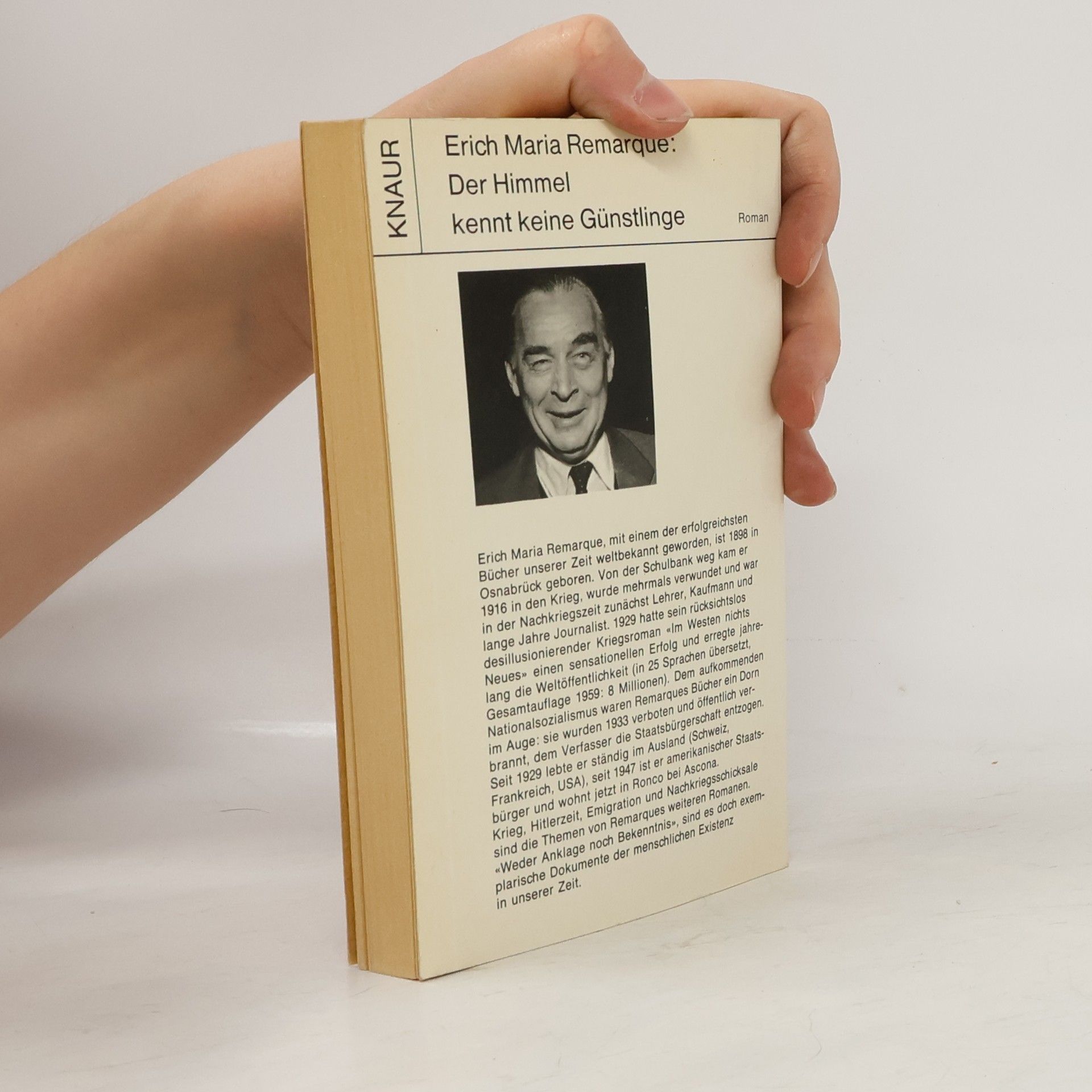 Erich Maria Remarque Der Himmel kennt keine Günstlinge