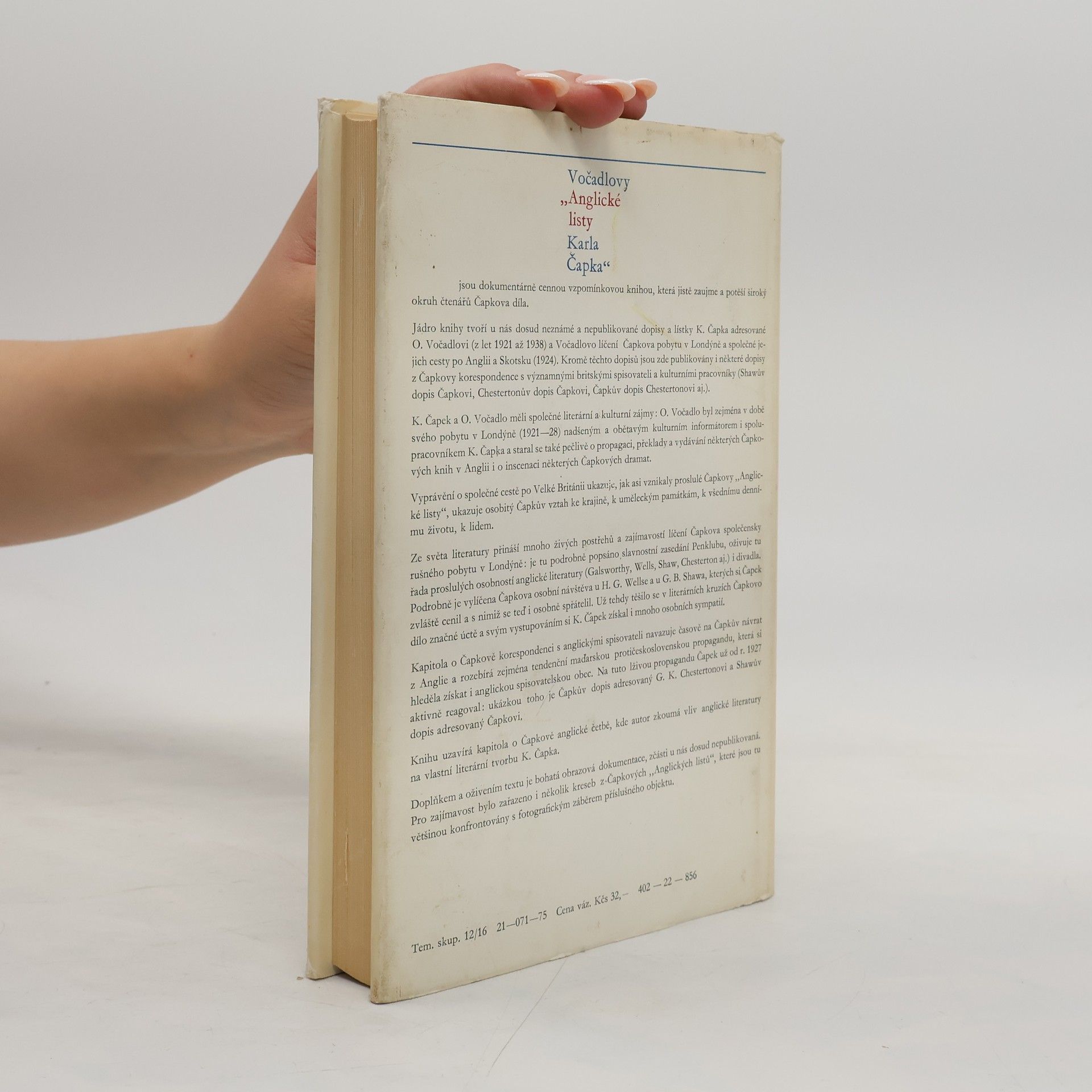 Karel Čapek Anglické listy Karla Čapka