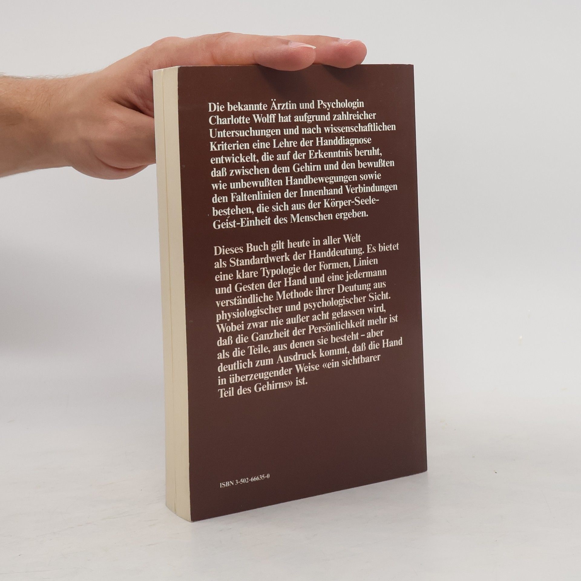 Charlotte Wolff Die Hand als Spiegel der Psyche