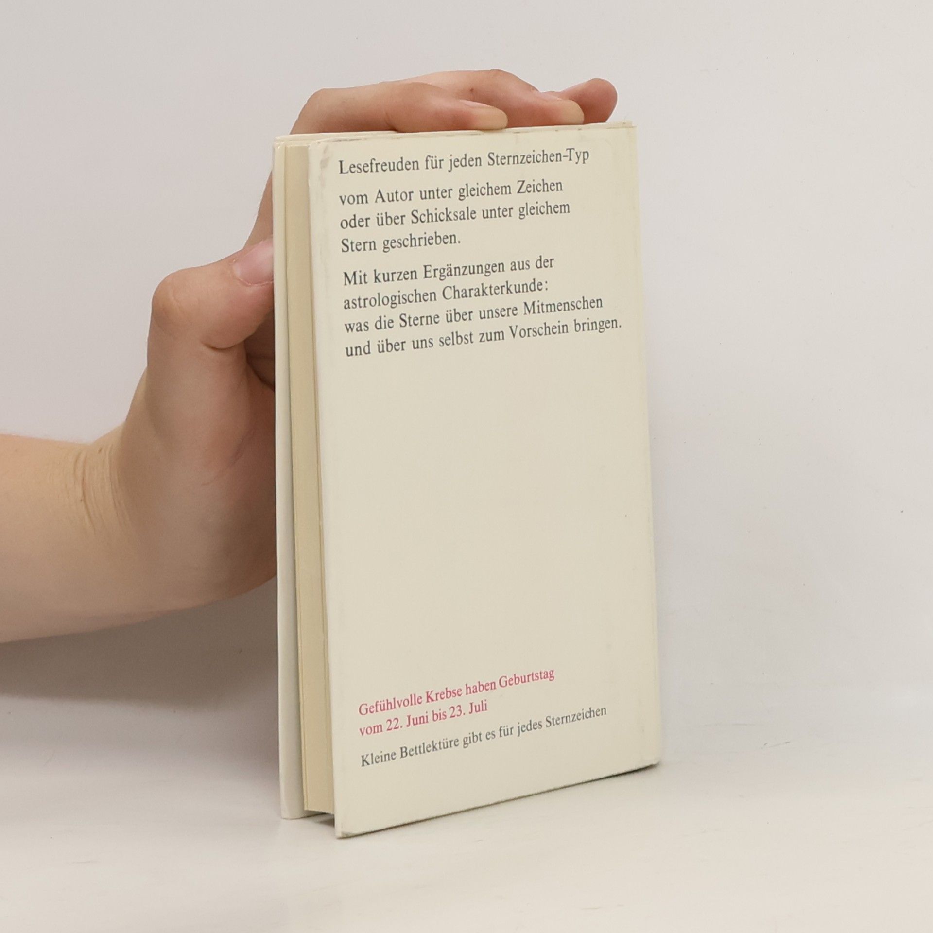 Autorenkollektiv Kleine Bettlektüre für den gefühlvollen Krebs