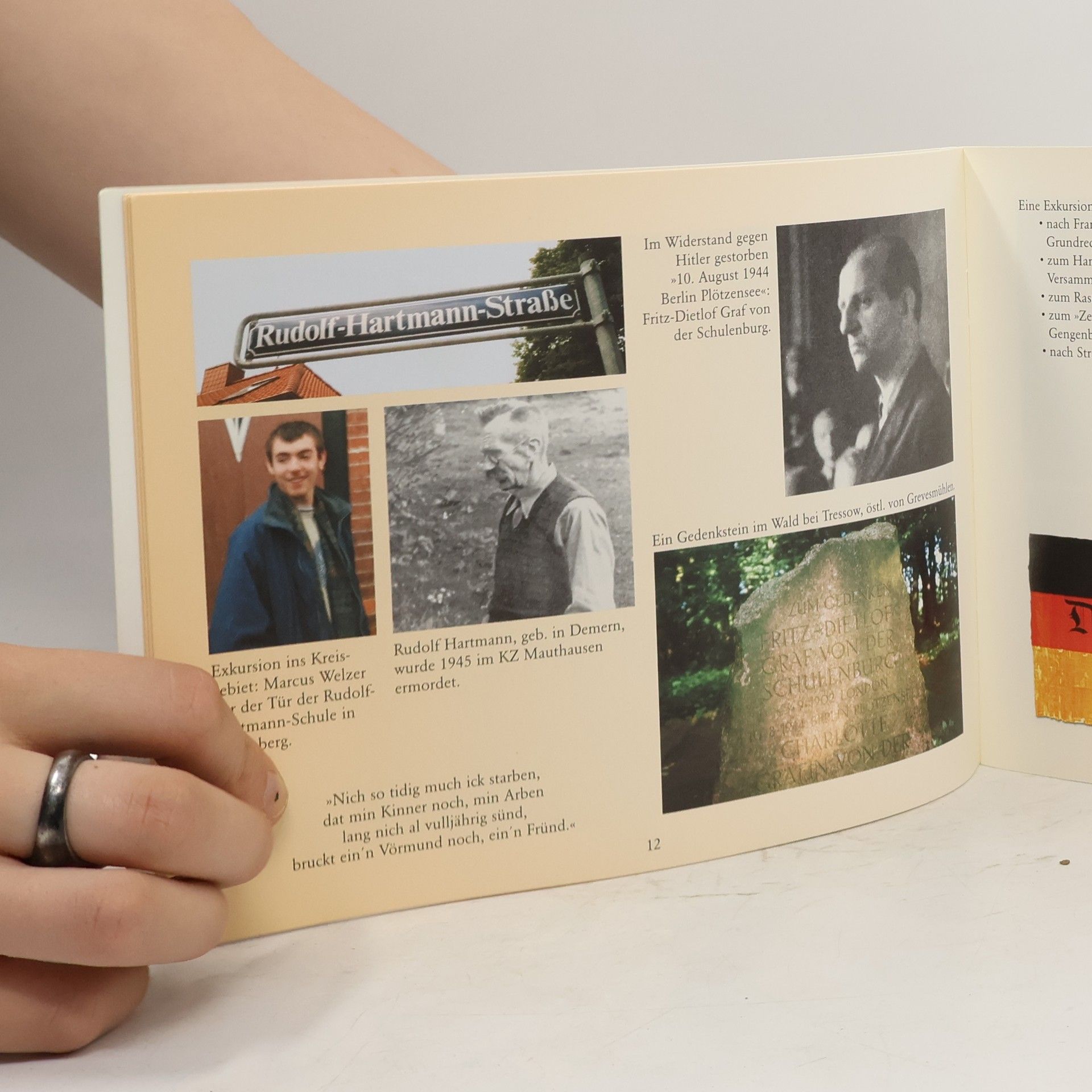 Klaus Lu ders Spurensuche mit Jugendlichen aus Grevesmühlen