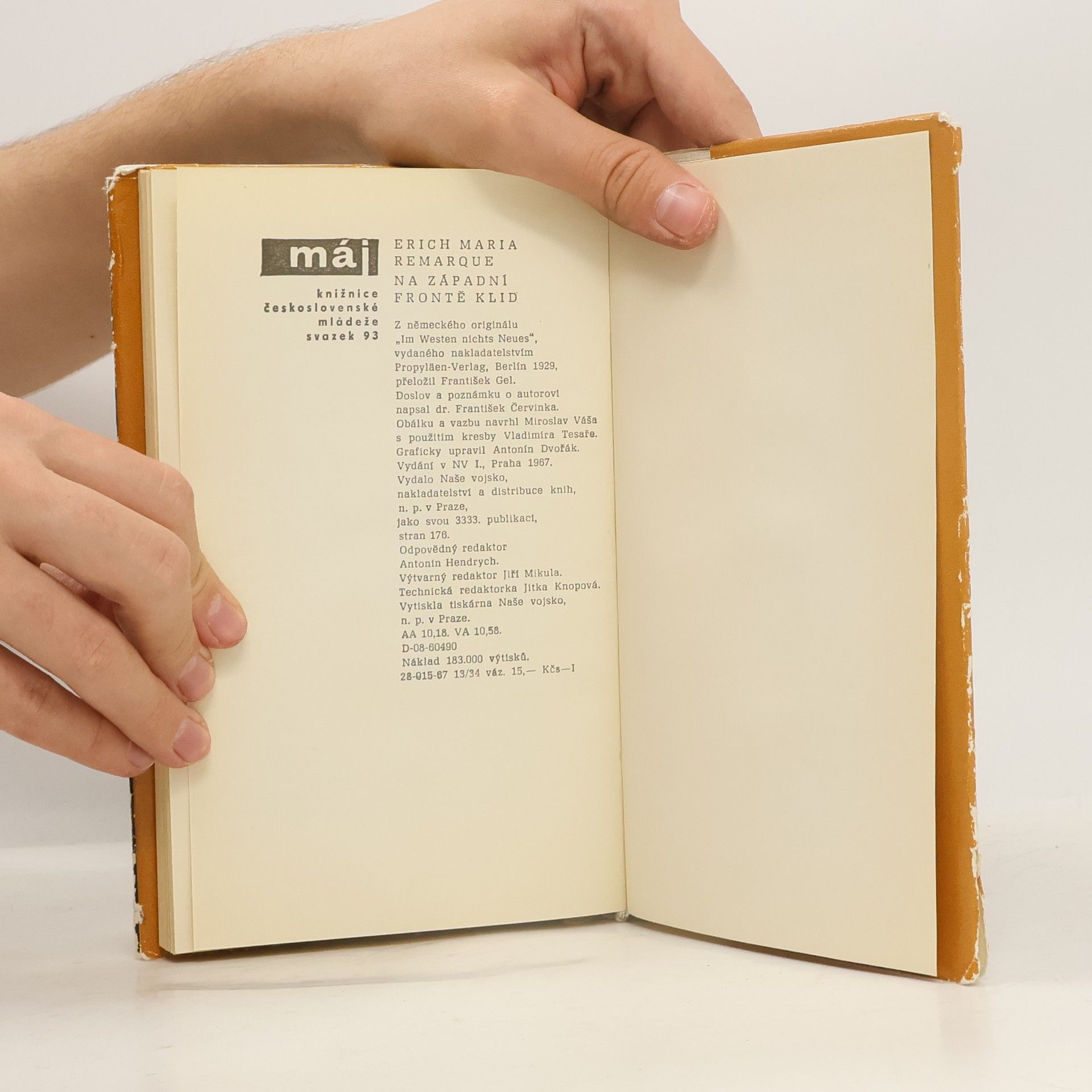 Erich Maria Remarque Na západní frontě klid