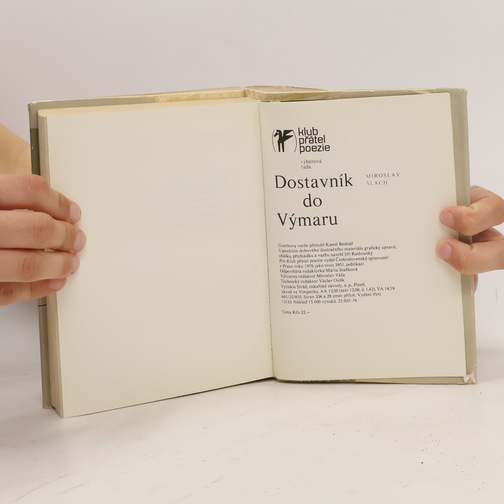 Miroslav Slach Dostavník do Výmaru
