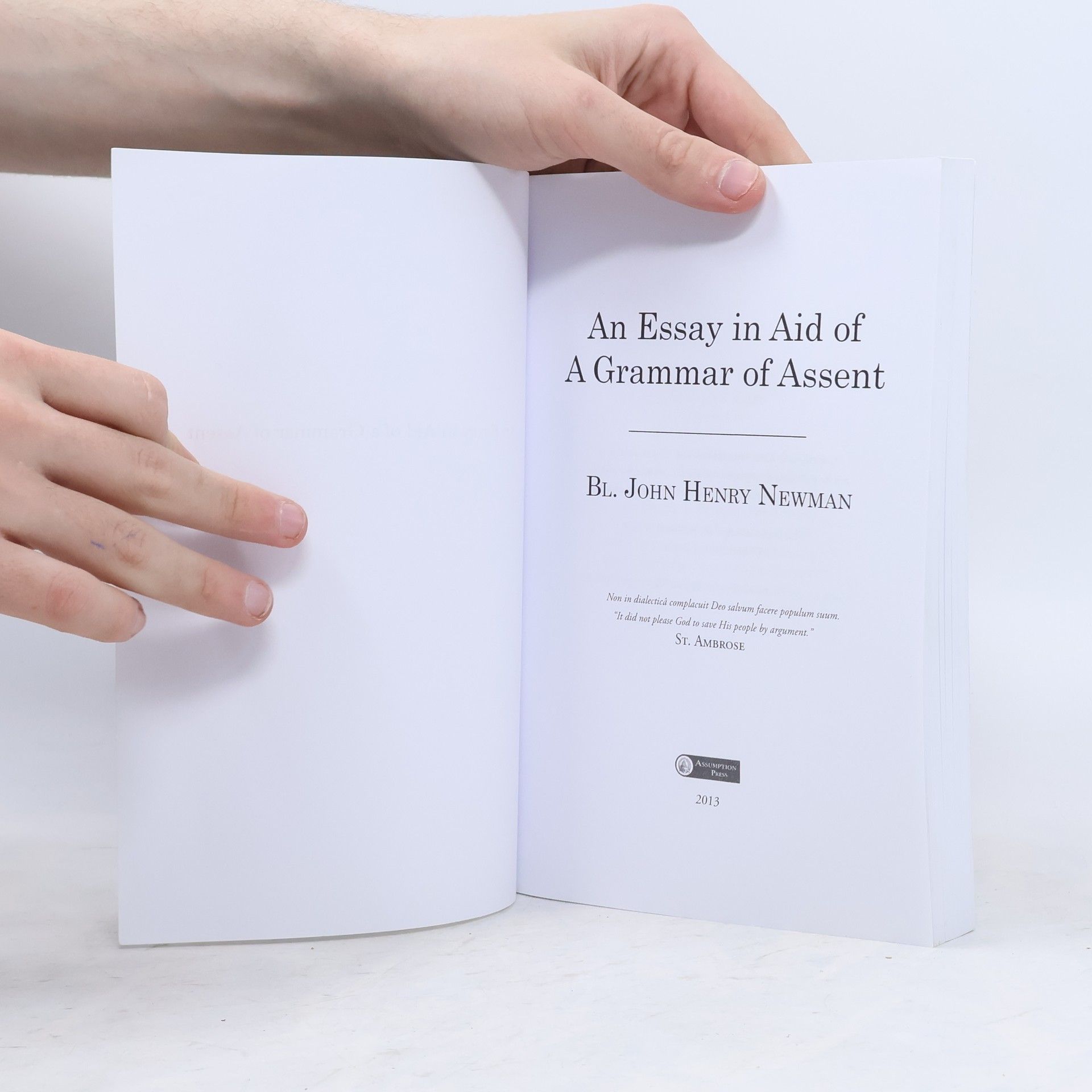 John Henry Newman An Essay In Aid Of A Grammar Of Assent