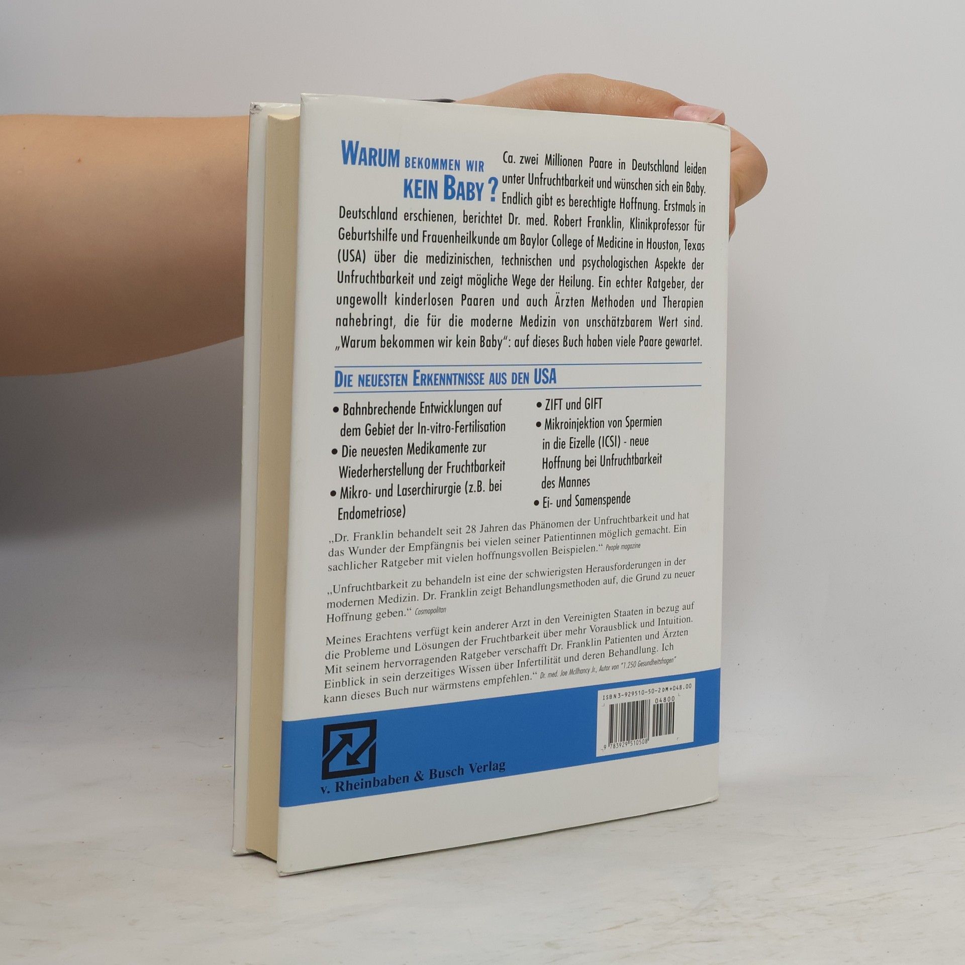 Dr. Robert R. Franklin Warum bekommen wir kein Baby? - Deutsche Erstausgabe mit neuesten Erkenntnissen aus den USA