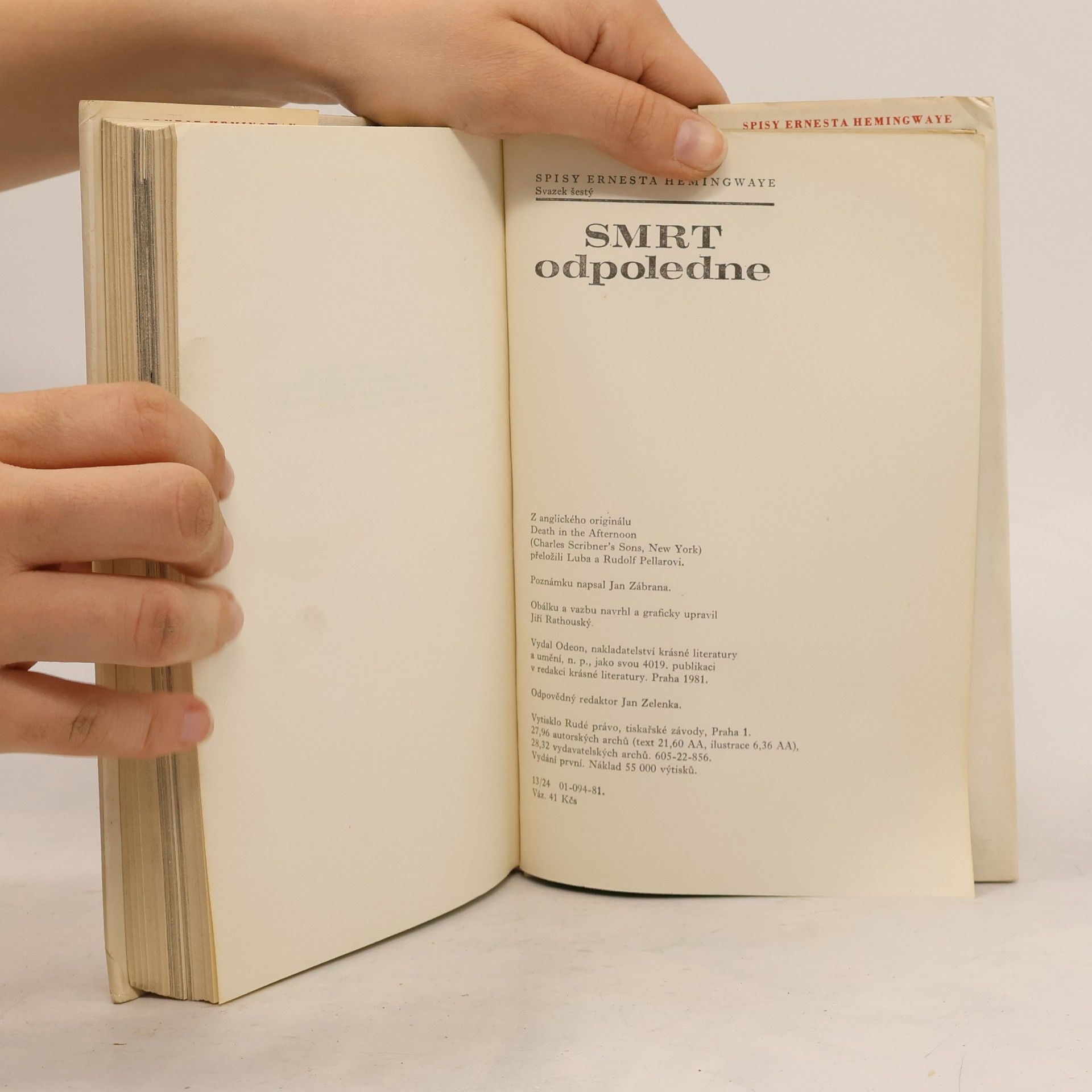 Ernest Hemingway Smrt odpoledne