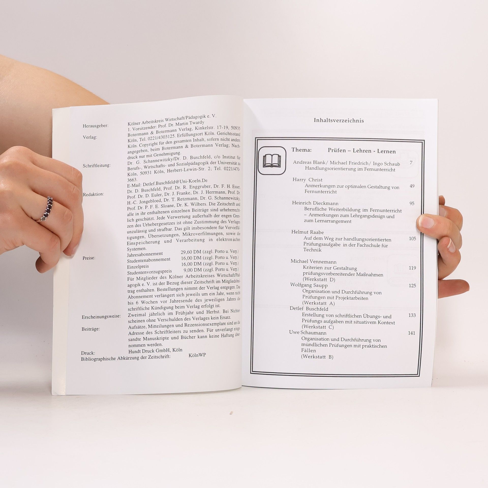 Collectif d'auteurs Kölner Zeitschrift für Wirtschaft und Pädagogik