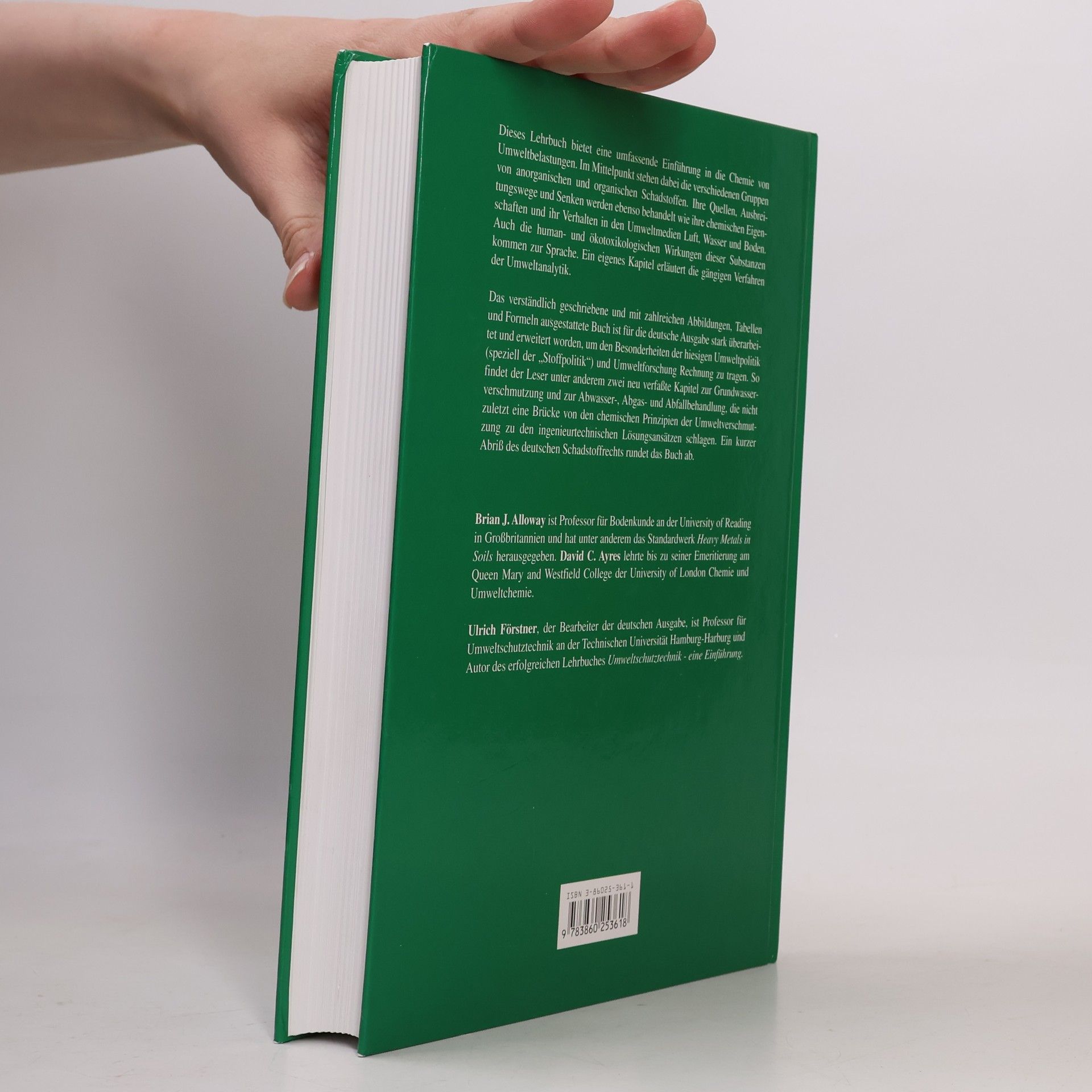 Brian J. Alloway Schadstoffe in der Umwelt
