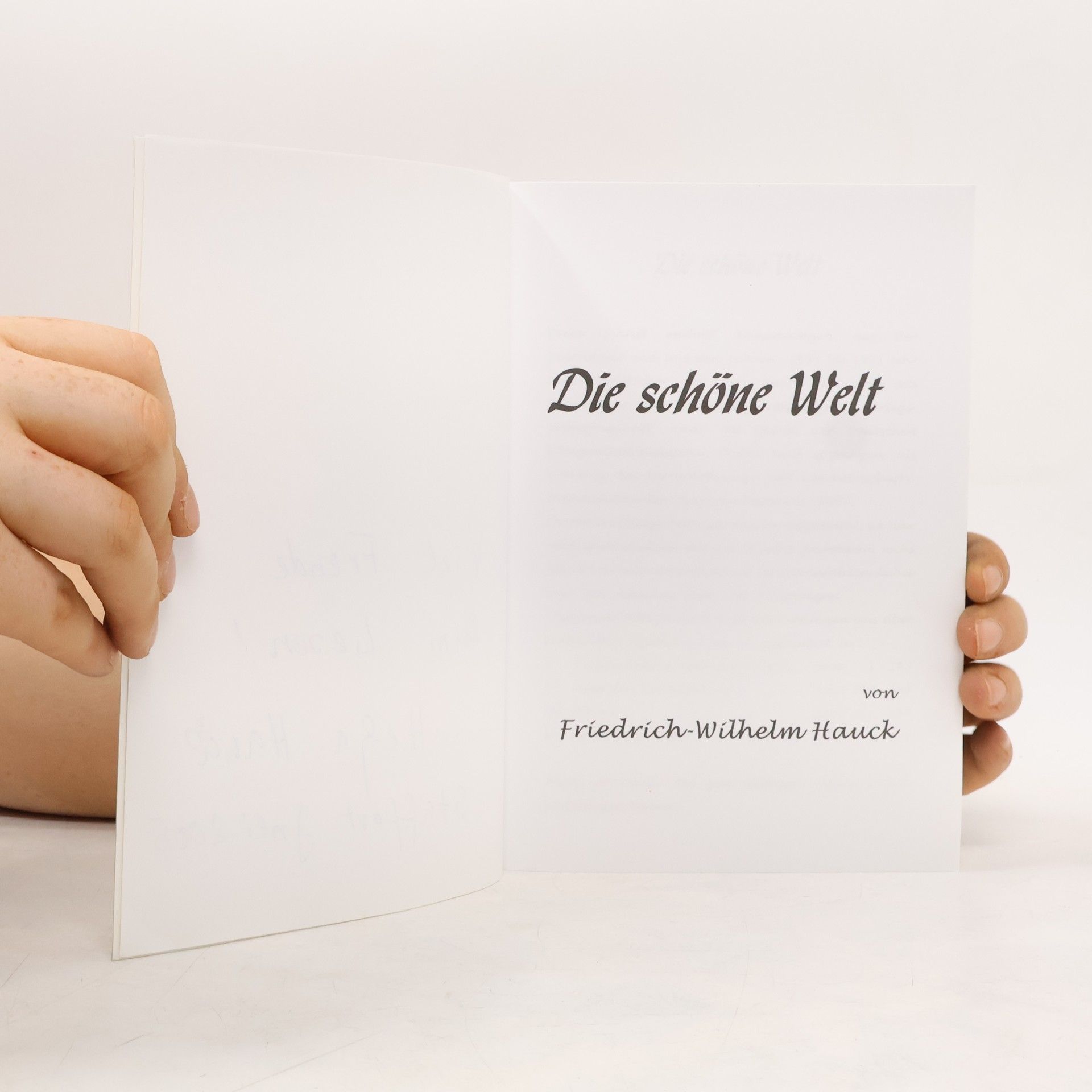 Friedrich Wilhelm Hauck Die schöne Welt