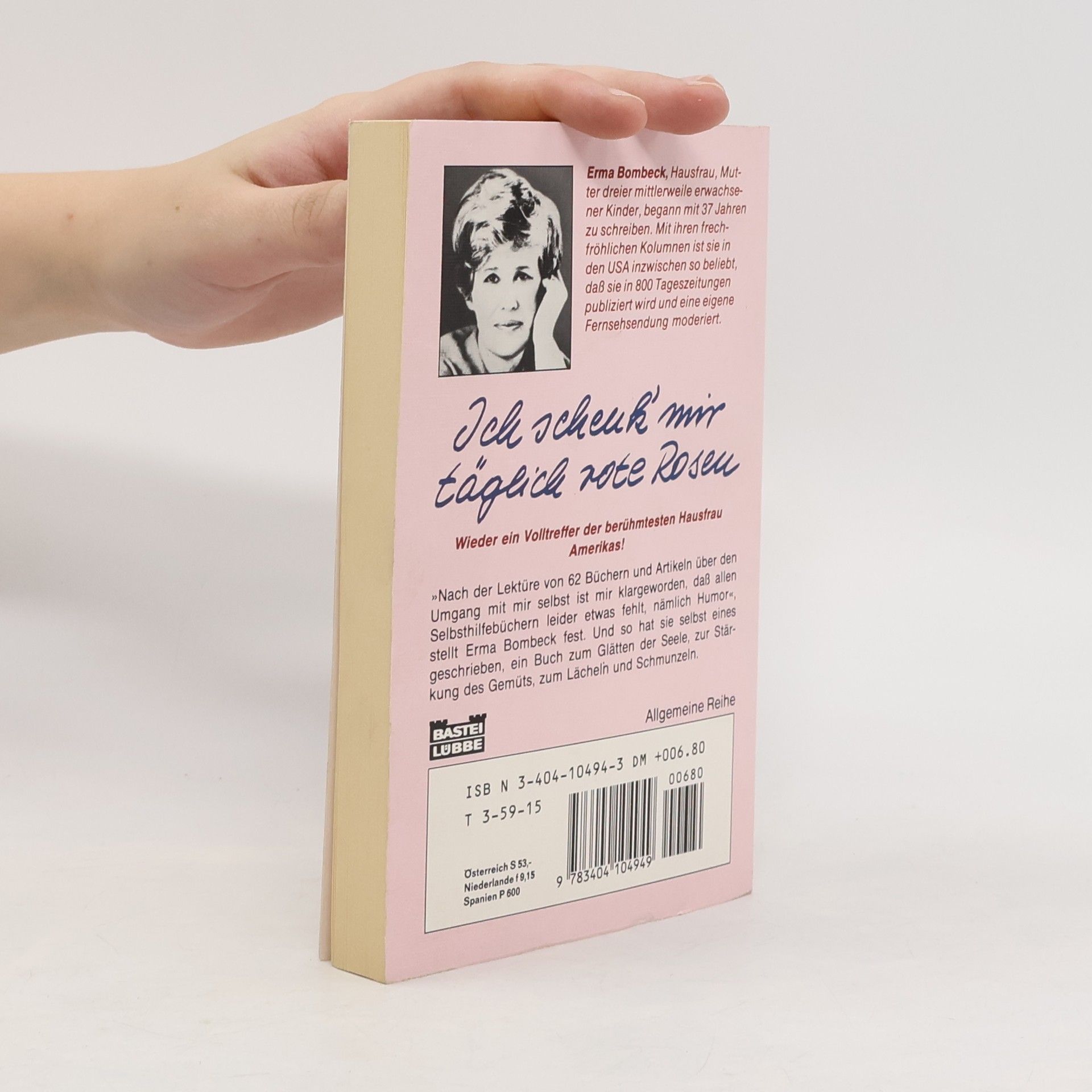 Erma Bombeck Ich schick mit täglich note Roseu