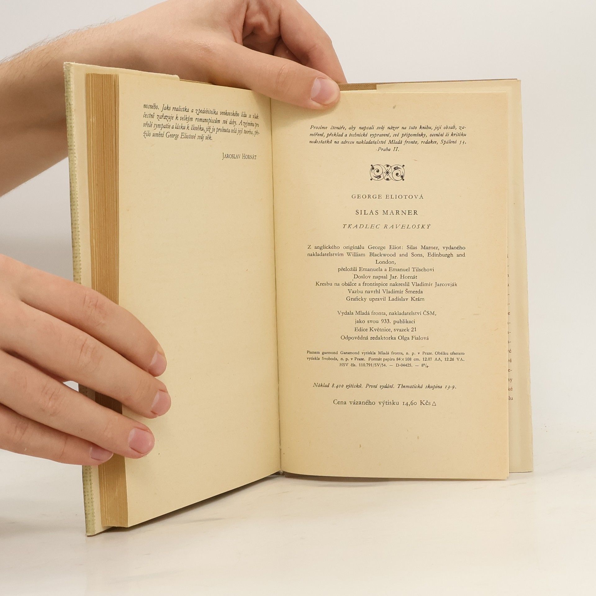 George Eliot Silas Marner, tkadlec raveloský