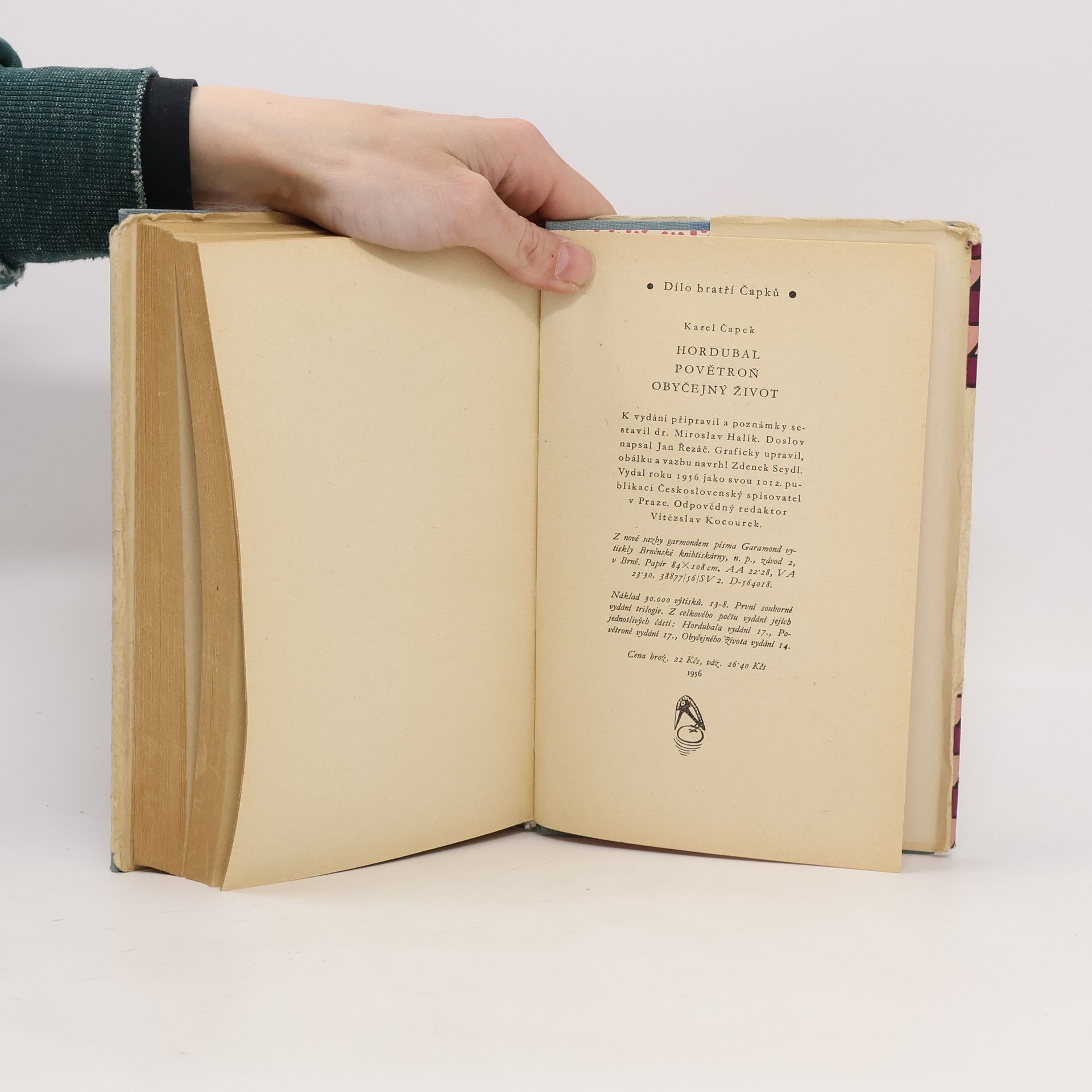 Karel Čapek Dílo bratří Čapků. Hordubal. Povětroň. Obyčejný život