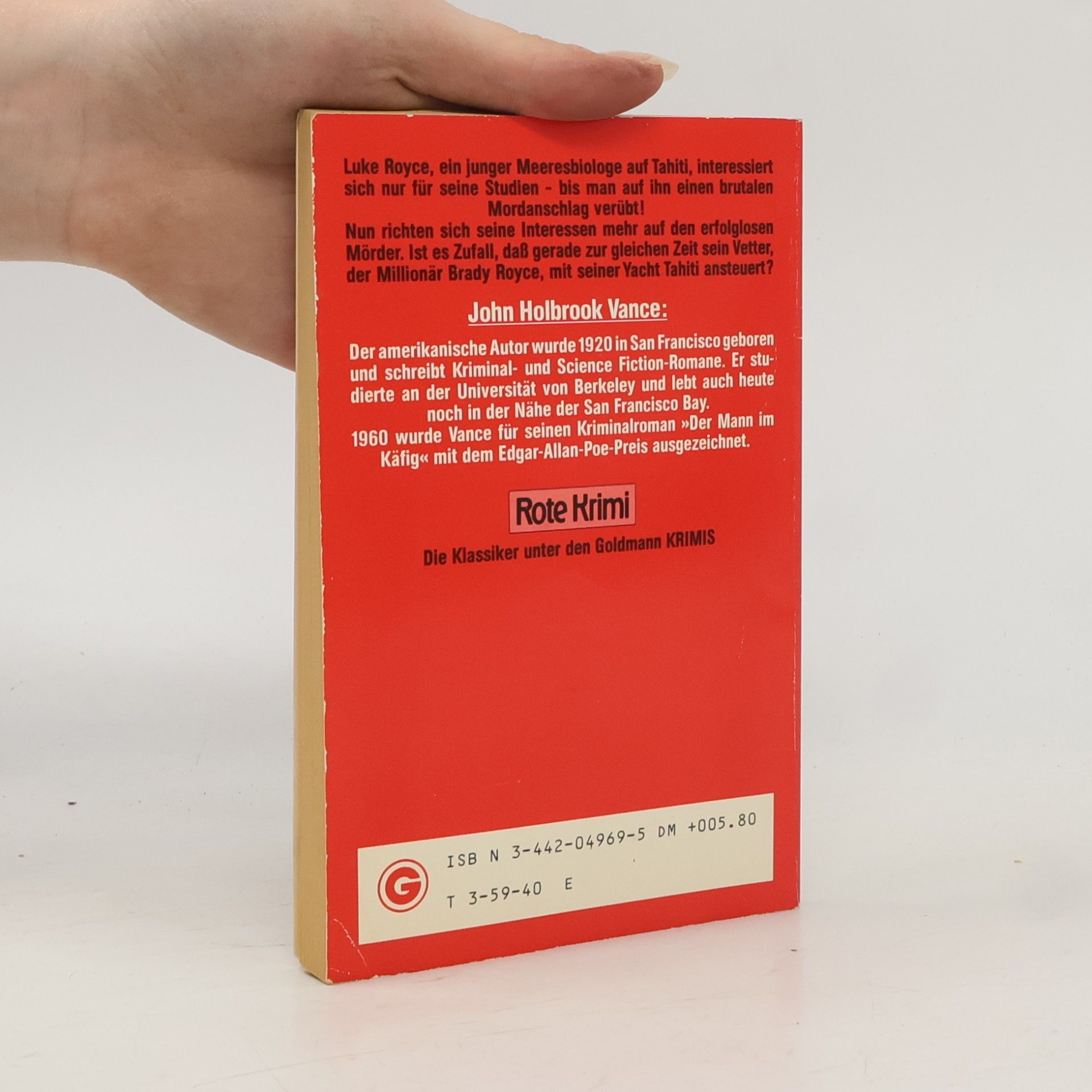John H. Vance Rote Krimi - 4969: Die tödlichen Inseln