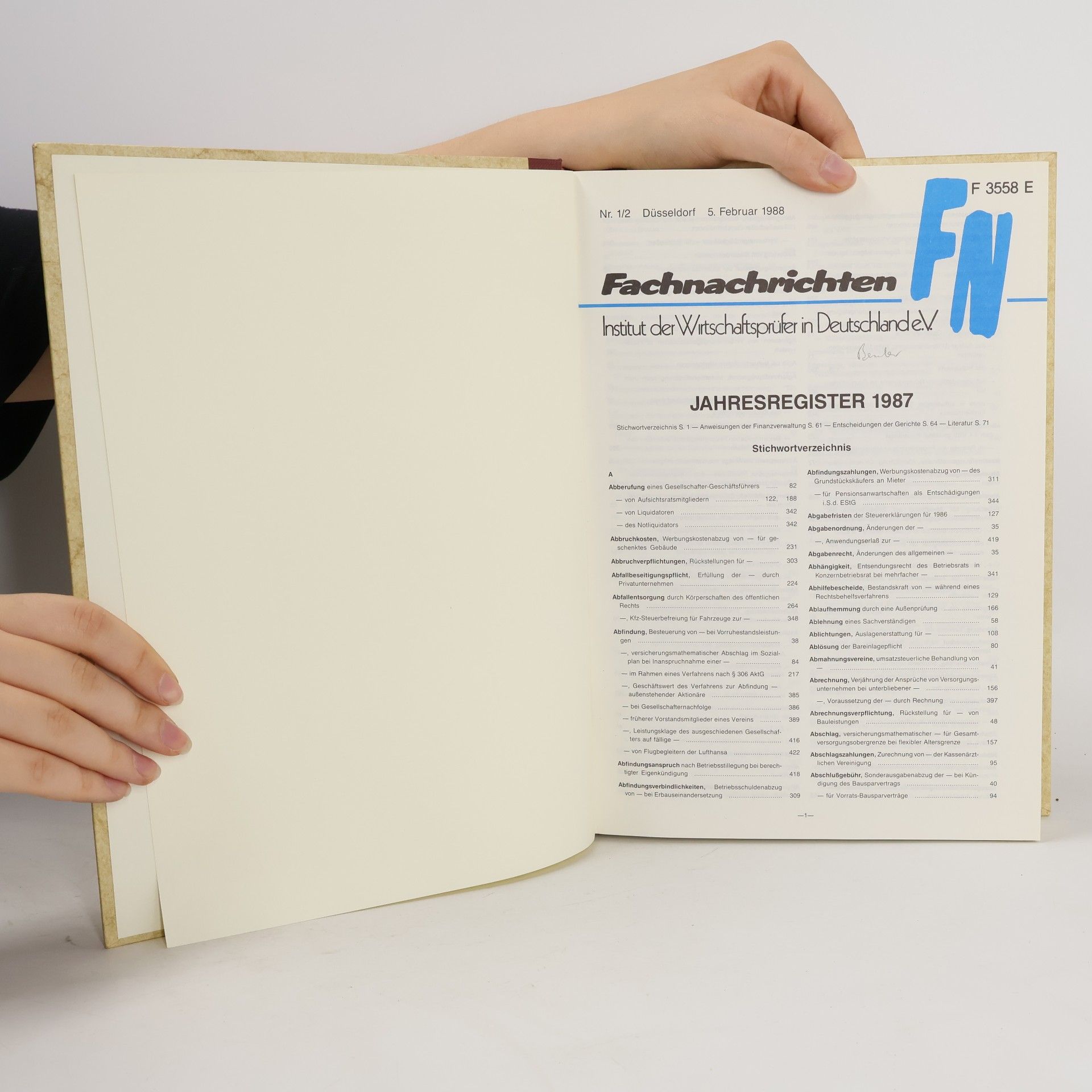 Autorenkollektiv Fachnachrichten 1987