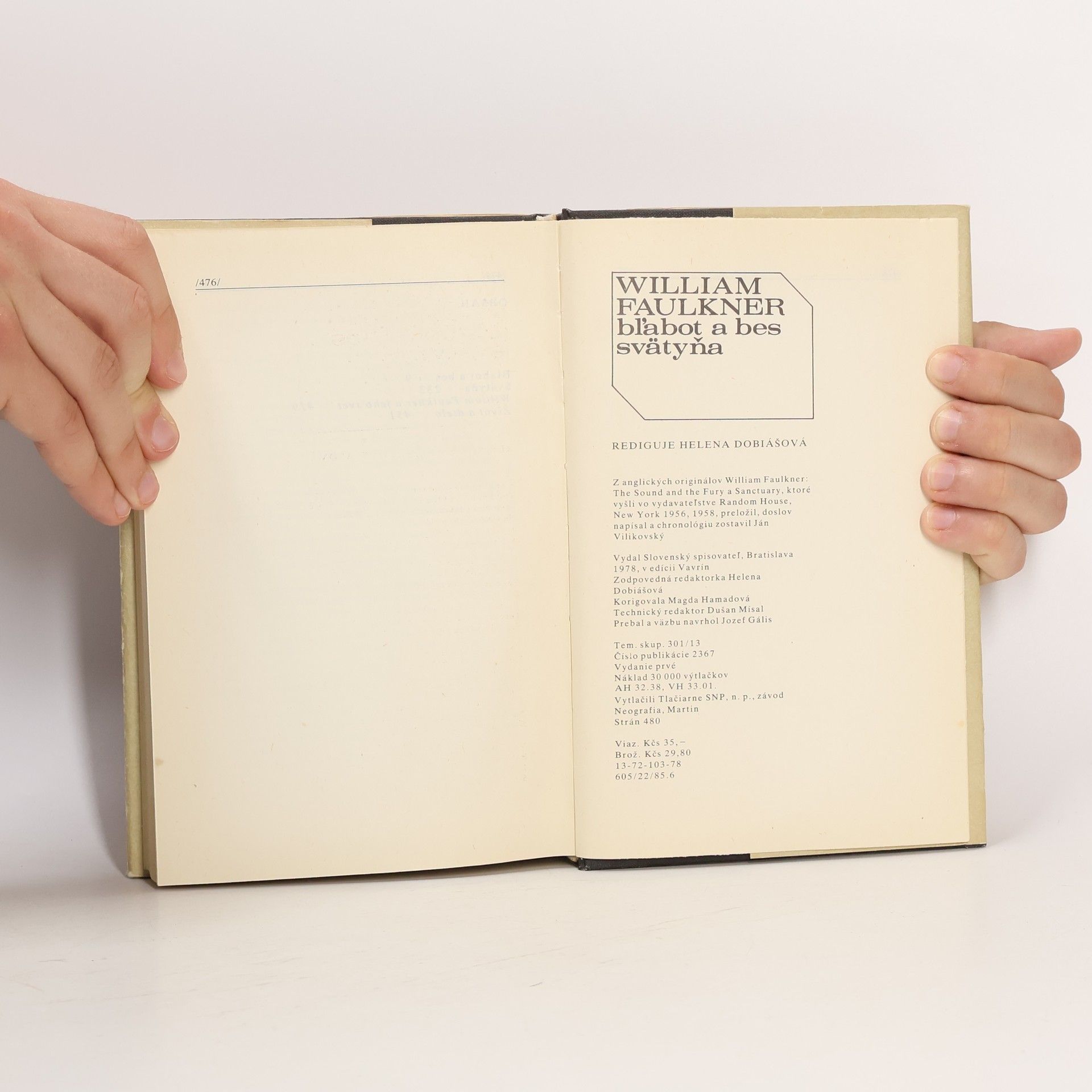 William Faulkner Bľabot a bes; Svätyňa