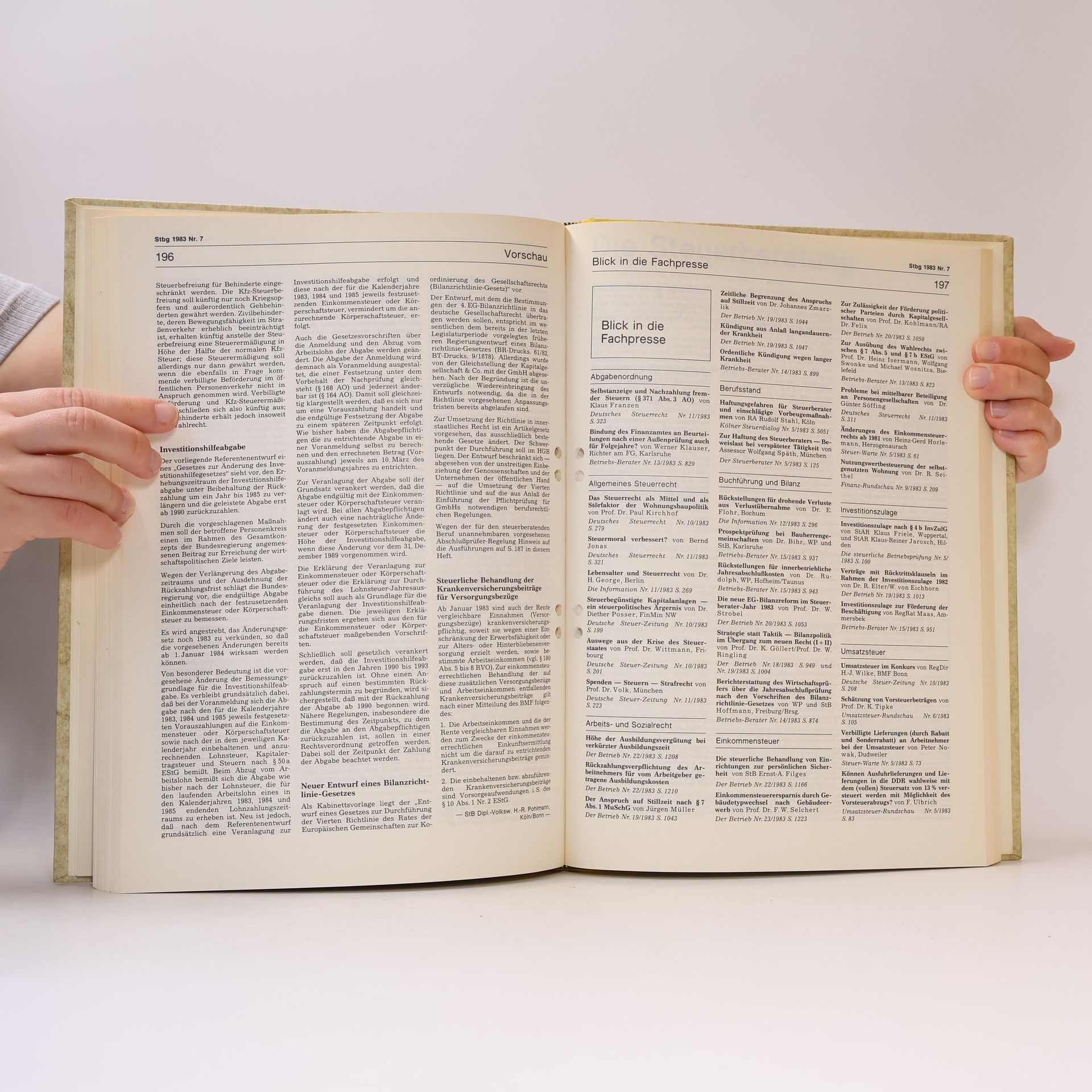 Kolektiv autorů Die Steuerberatung 1983