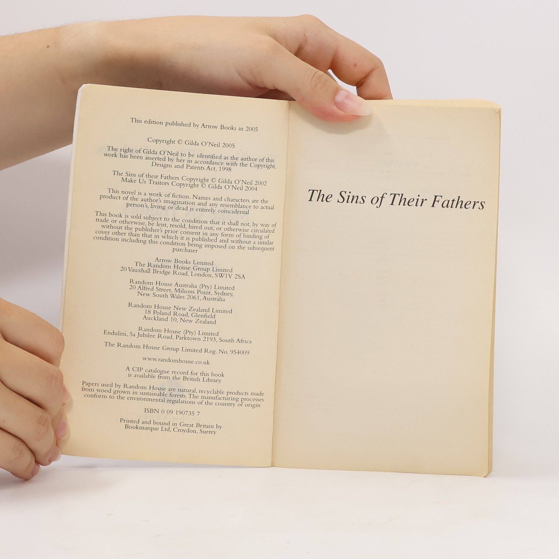 Gilda O'Neill The Sins of Their Fathers
