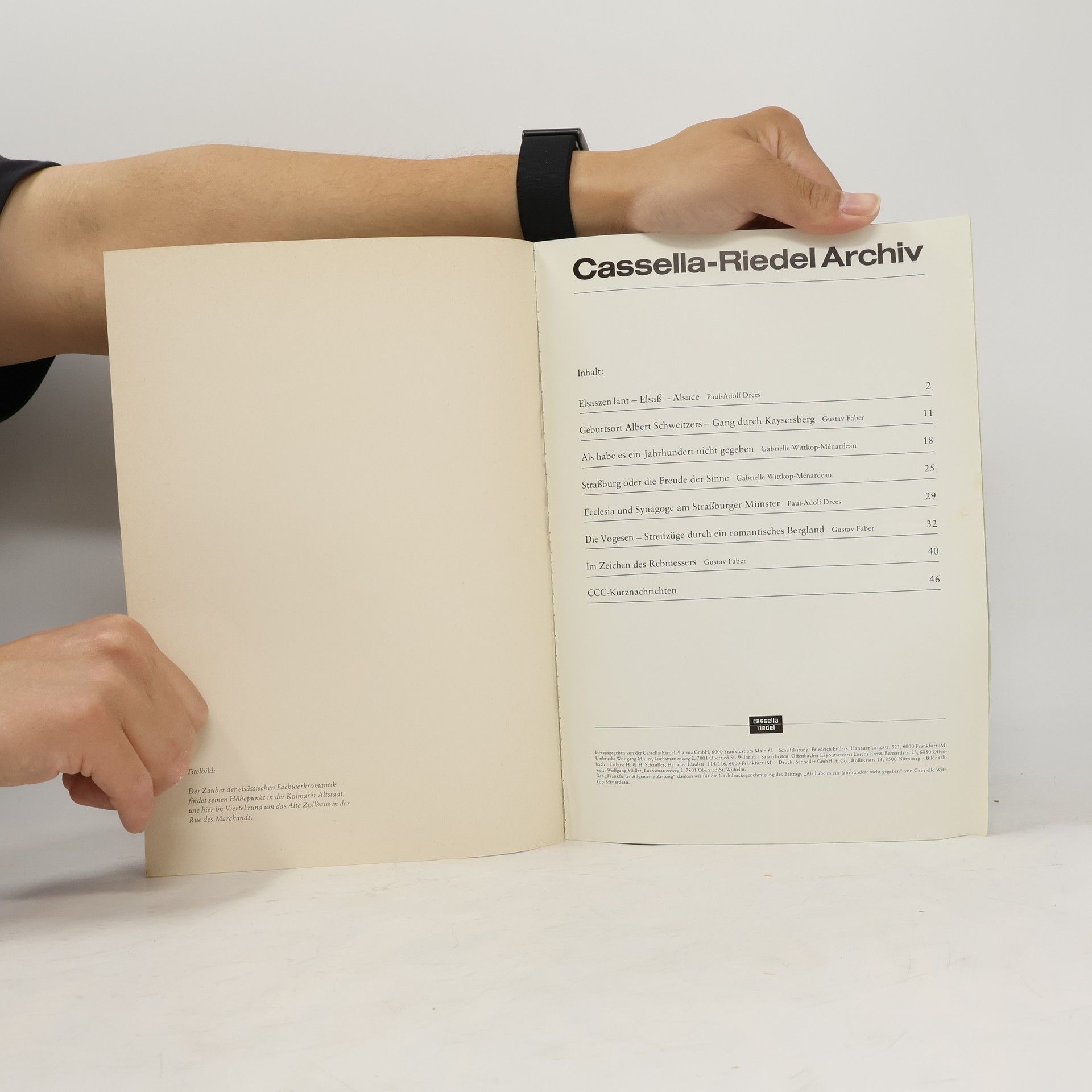 Autorenkollektiv Cassella-Riedel Archiv : Elsaß