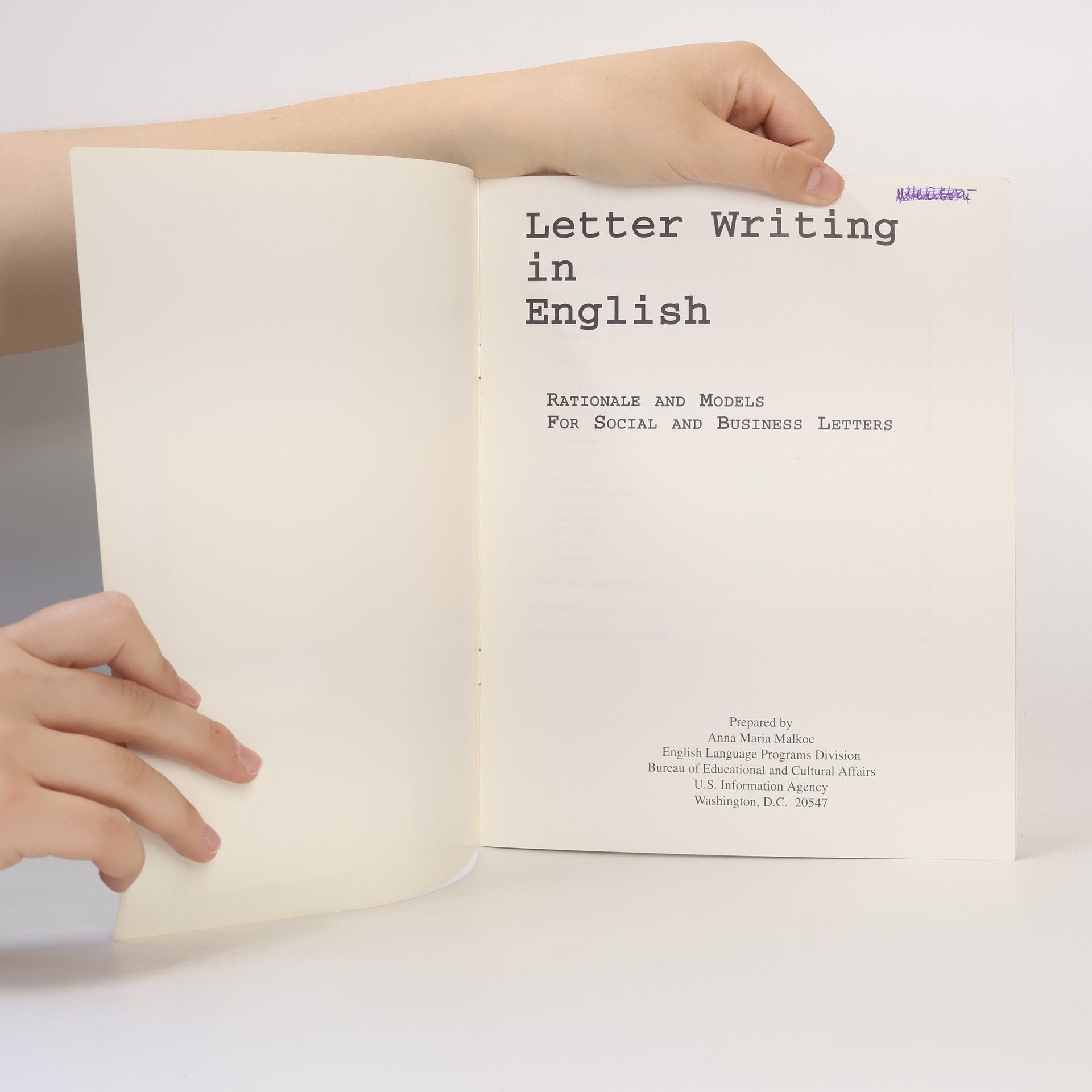 Anna Maria Malkoc Letter Writing in English