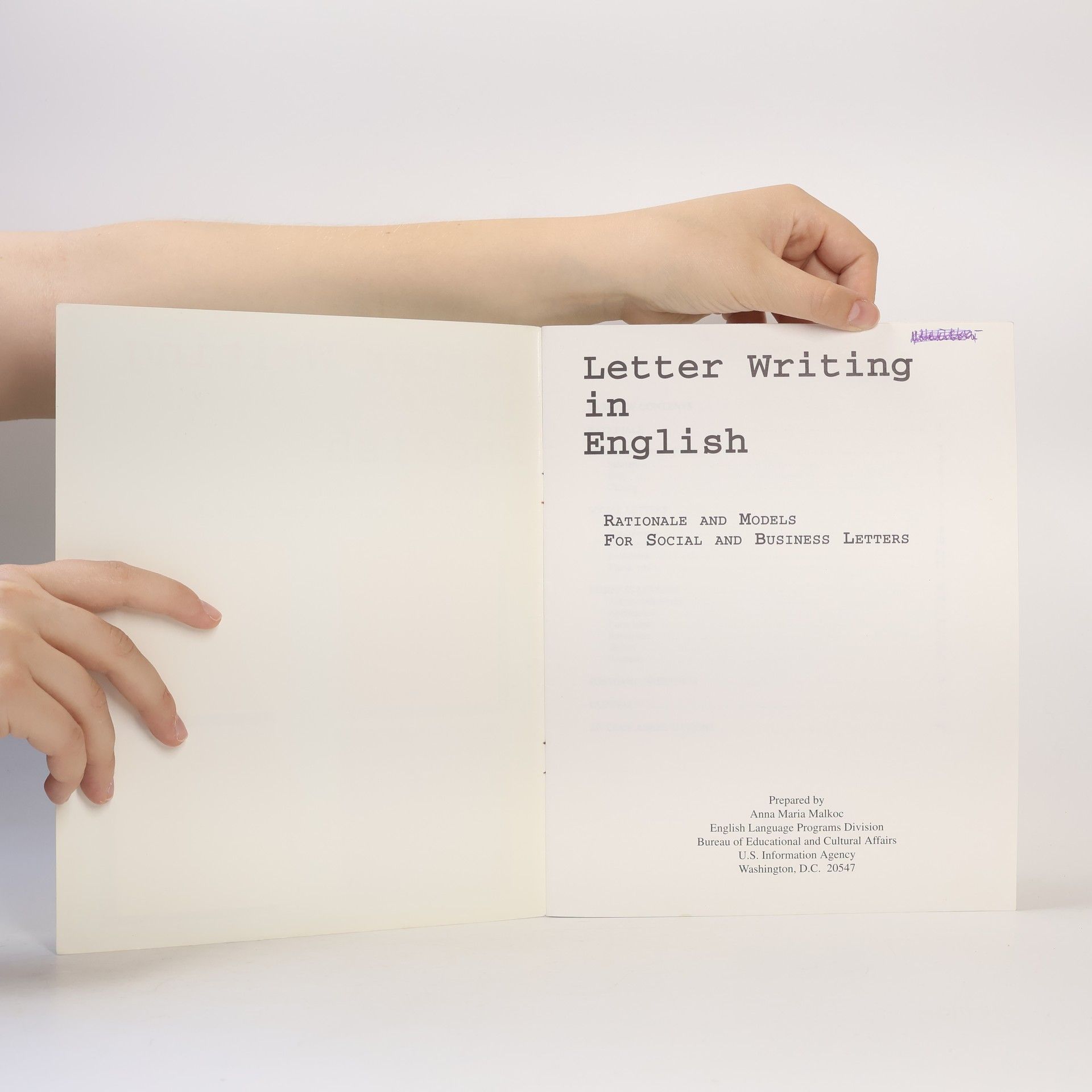 Anna Maria Malkoc Letter Writing in English