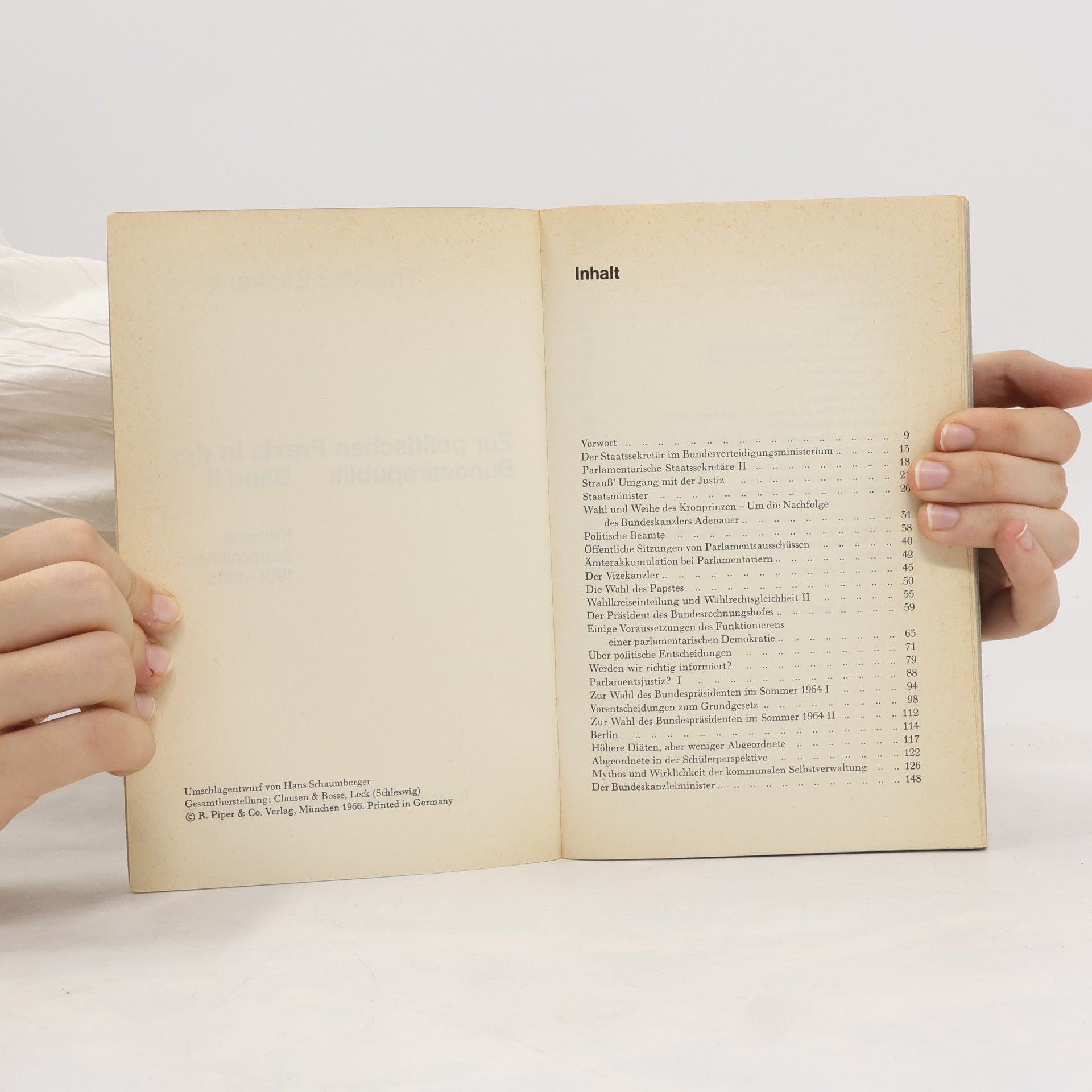 Theodor Eschenburg Zur politischen Praxis in der Bundesrepublik II.