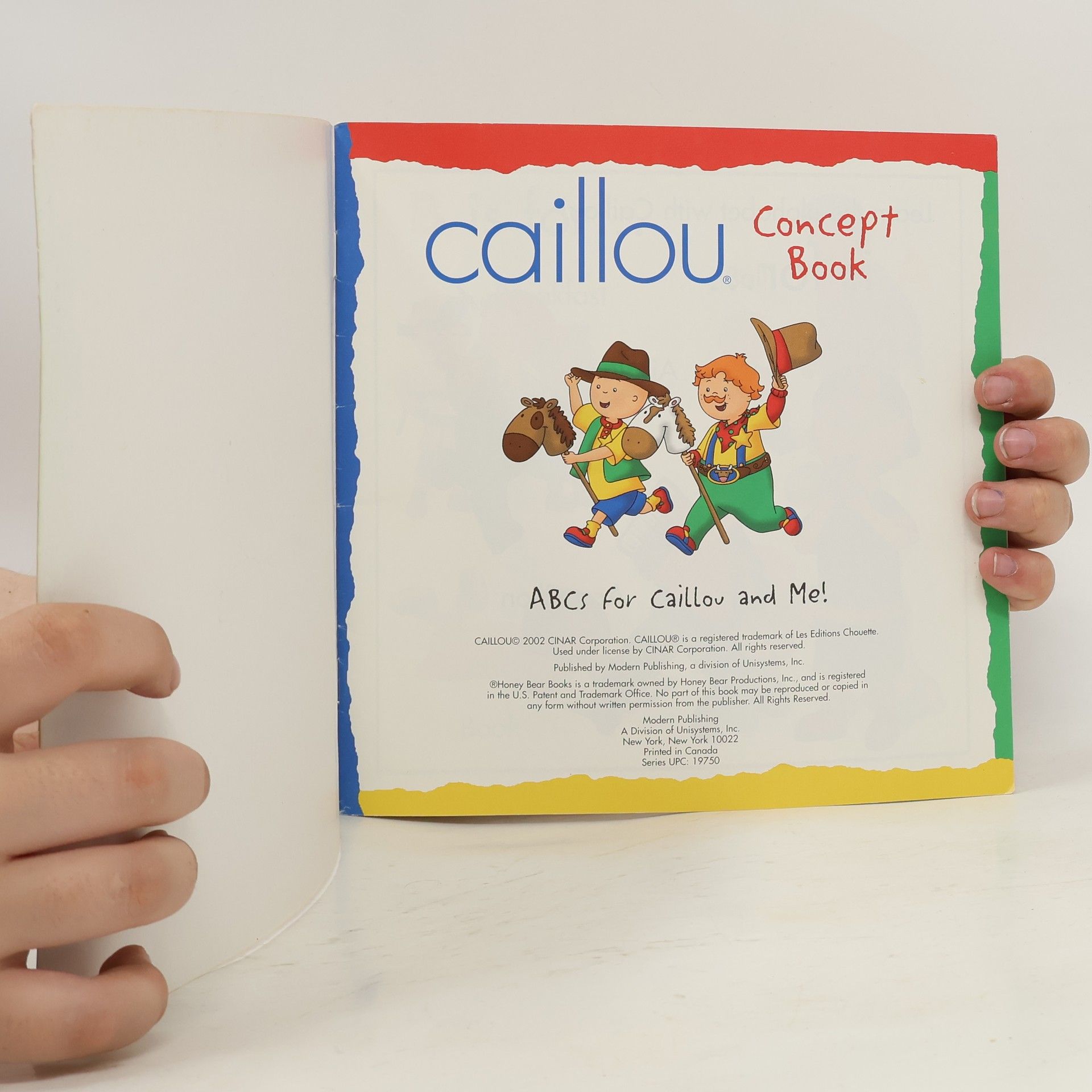 Chouette Publishing Caillou Concept Book