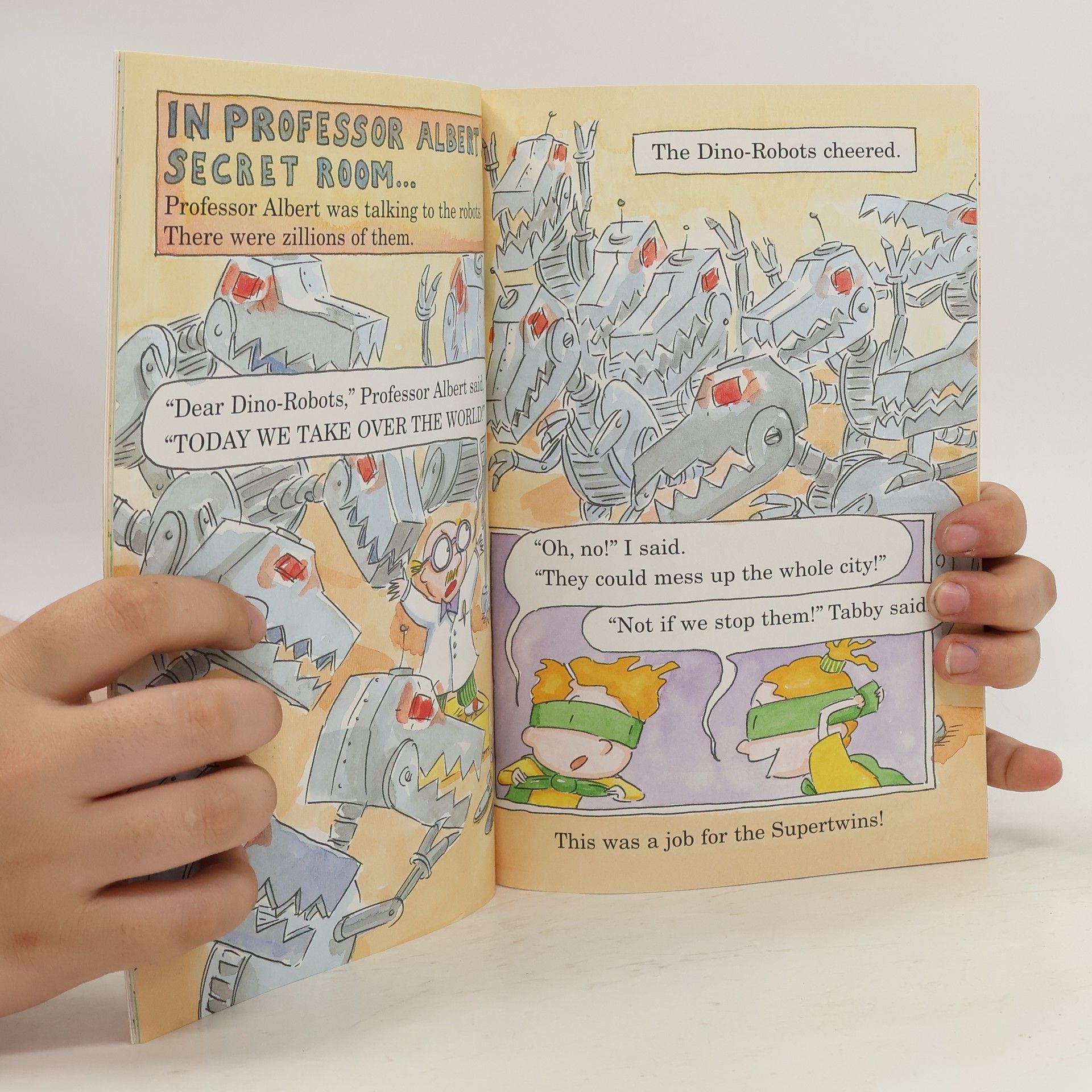Brian J. James Scholastic Reader - 2: Supertwins Meet the Dangerous Dino-Robots