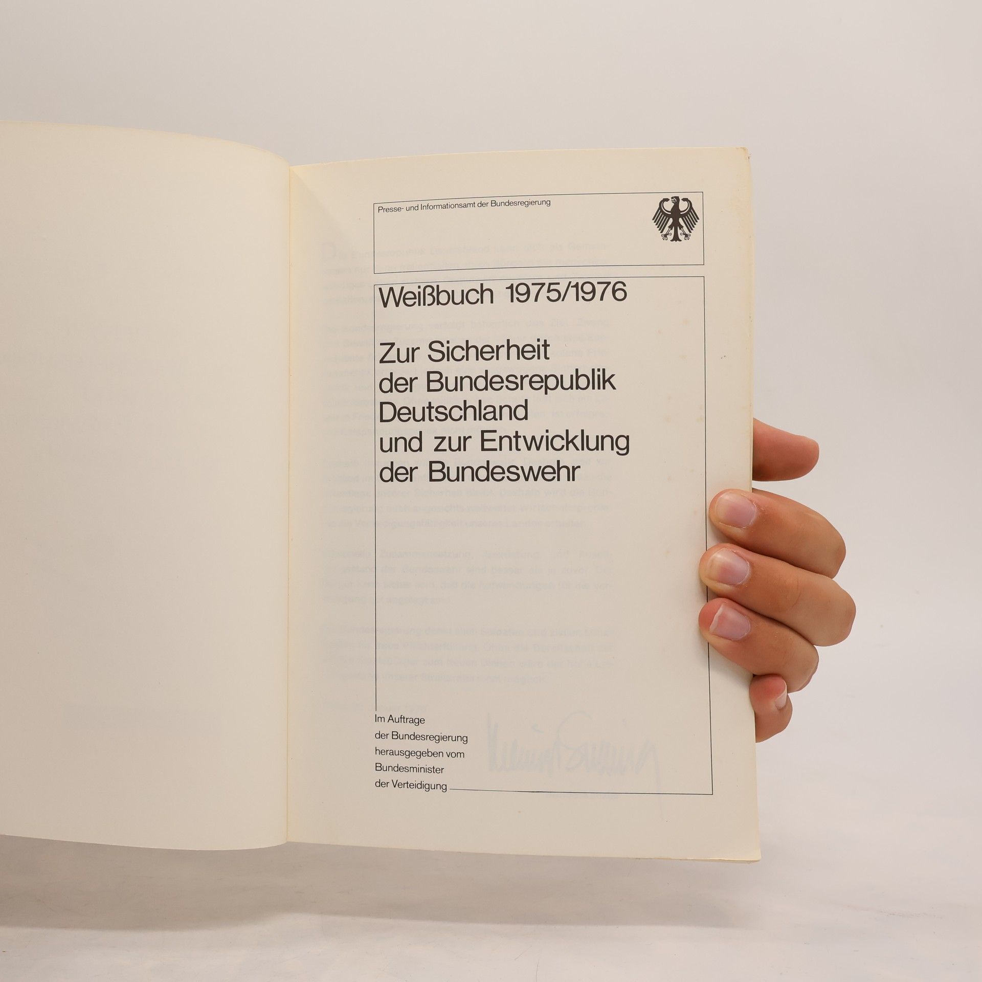 Various authors Weißbuch 1975/1976