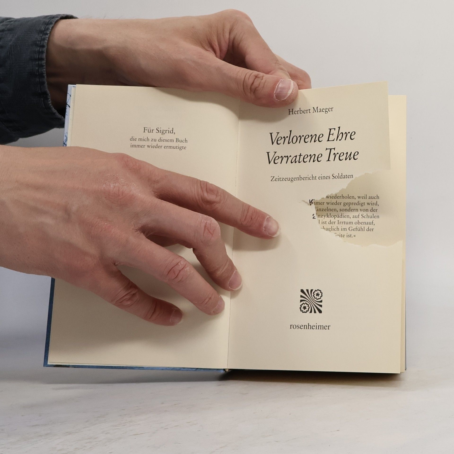 Herbert Maeger Verlorene Ehre Verratene Treue