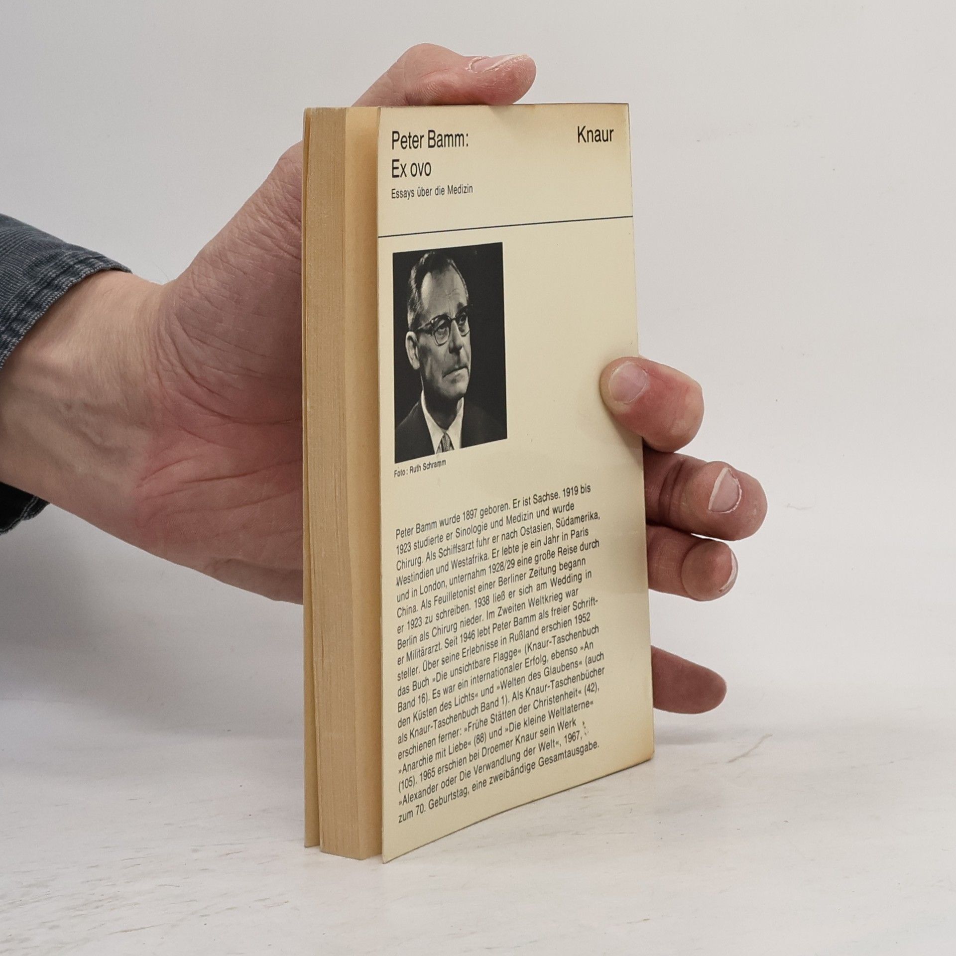 Peter Bamm Ex ovo. Essays über die Medizin