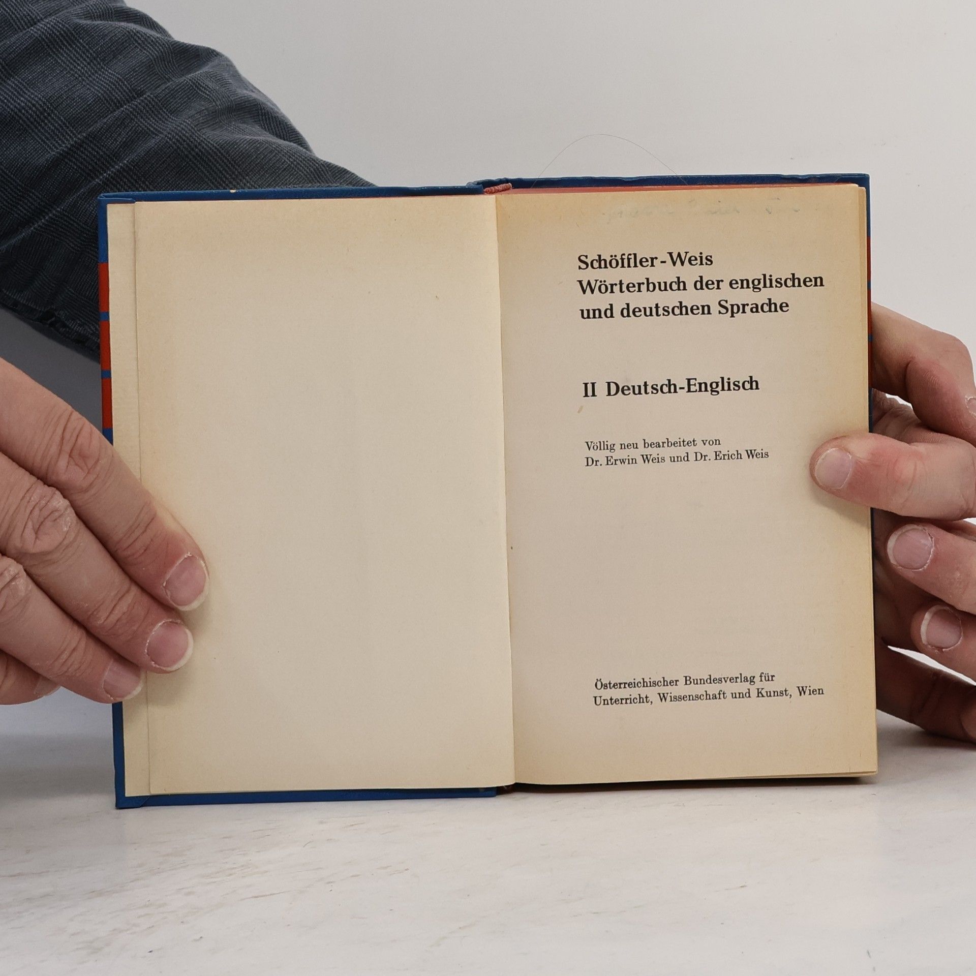 Erwin Weis Schöffler-Weis Wörterbuch der englischen und deutschen Sprache
