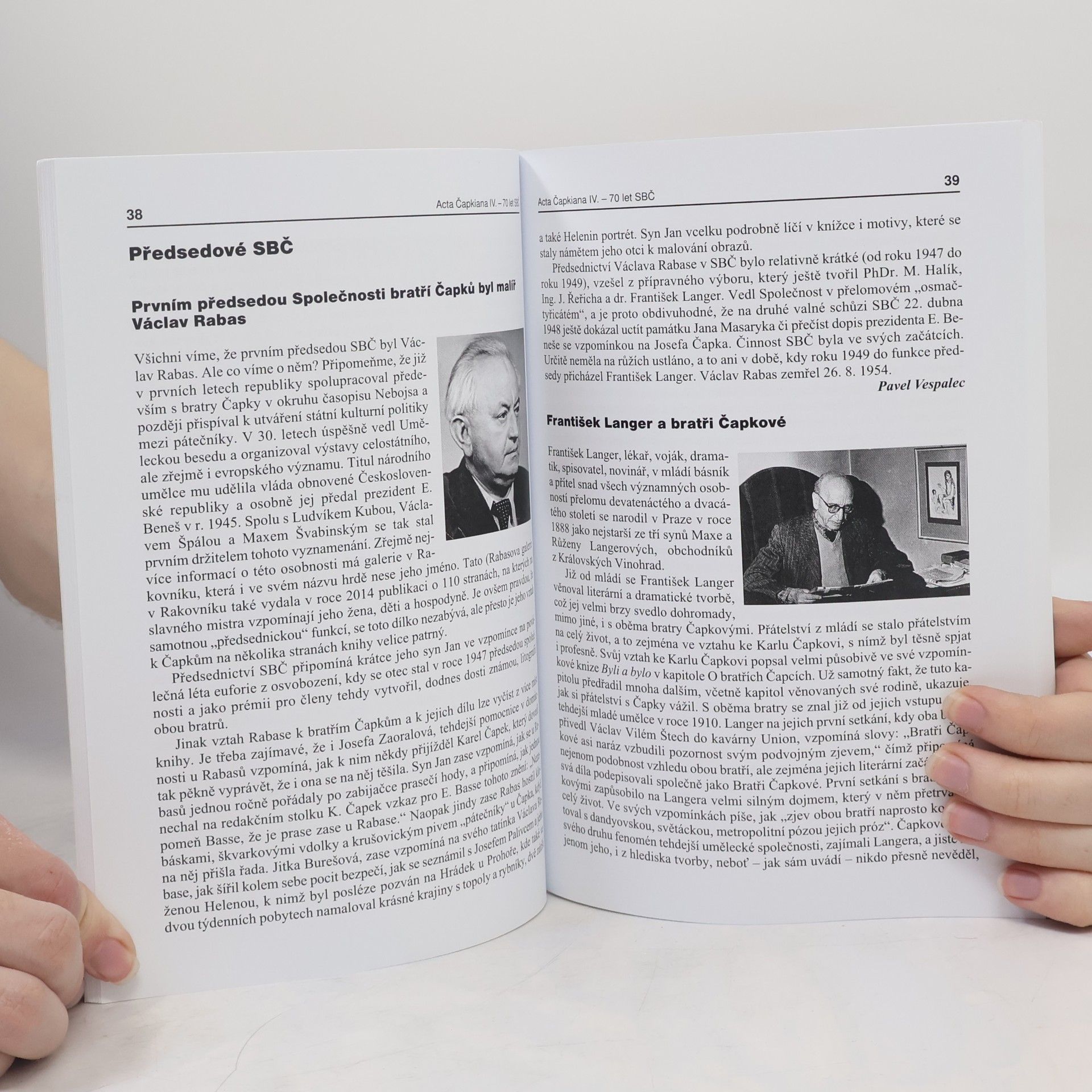 Společnost bratří Čapků 70 let Společnosti bratří Čapků