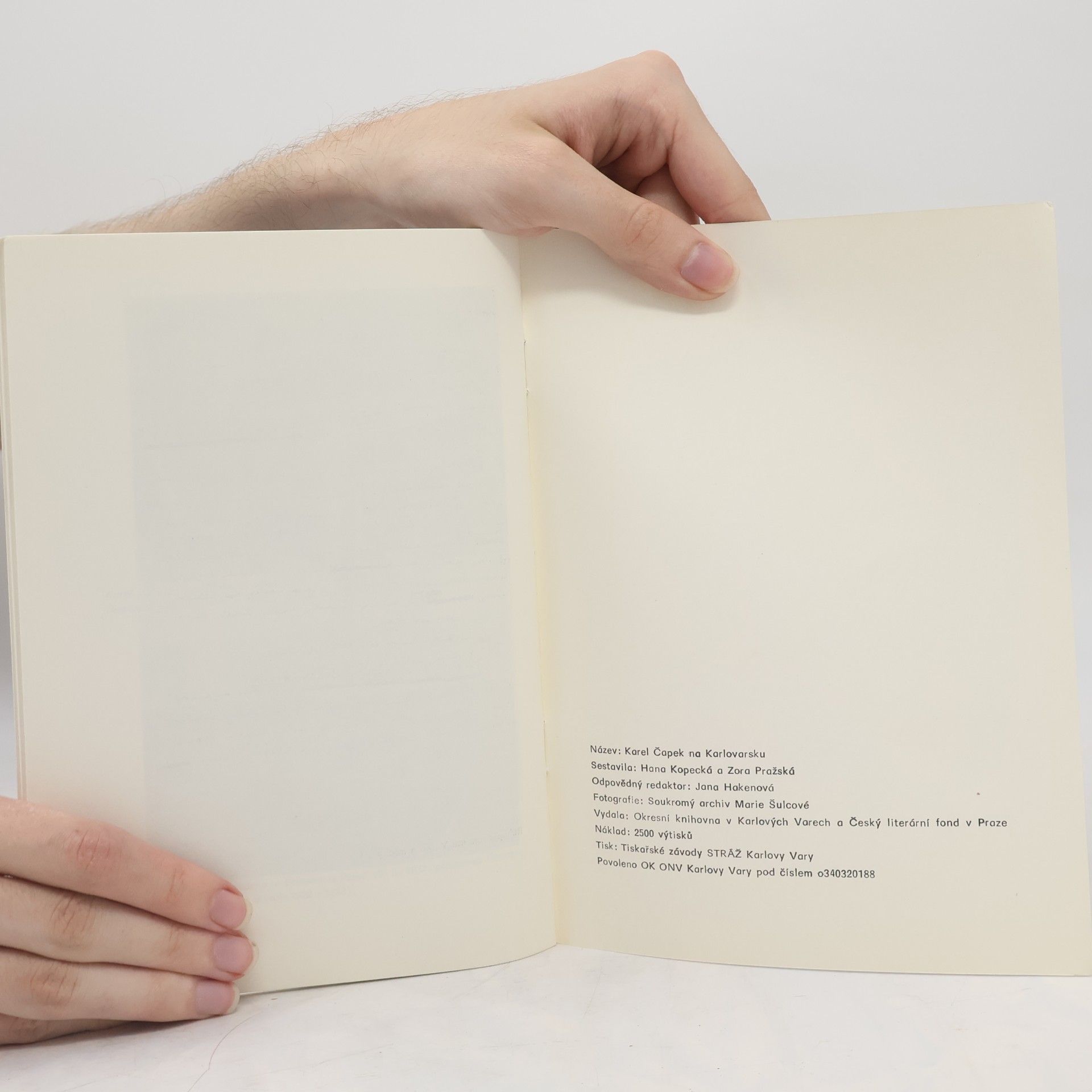 Hana Kopecká Karel Čapek na Karlovarsku
